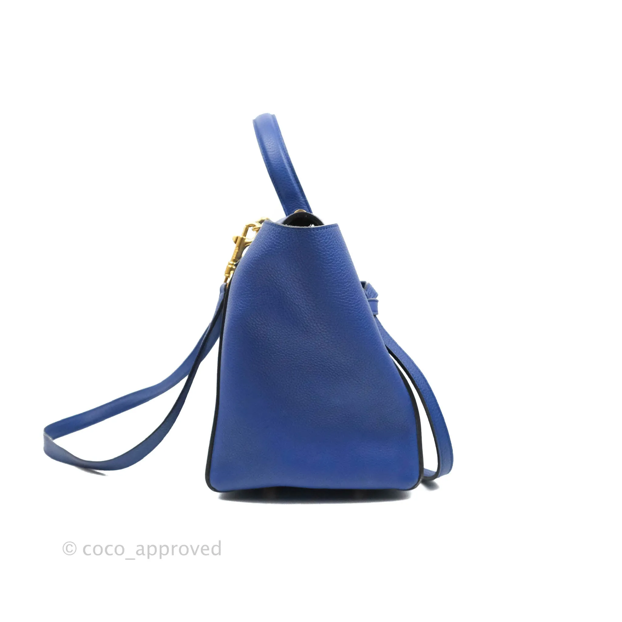 Celine Mini Belt Bag Blue Grained Calfskin Gold Hardware