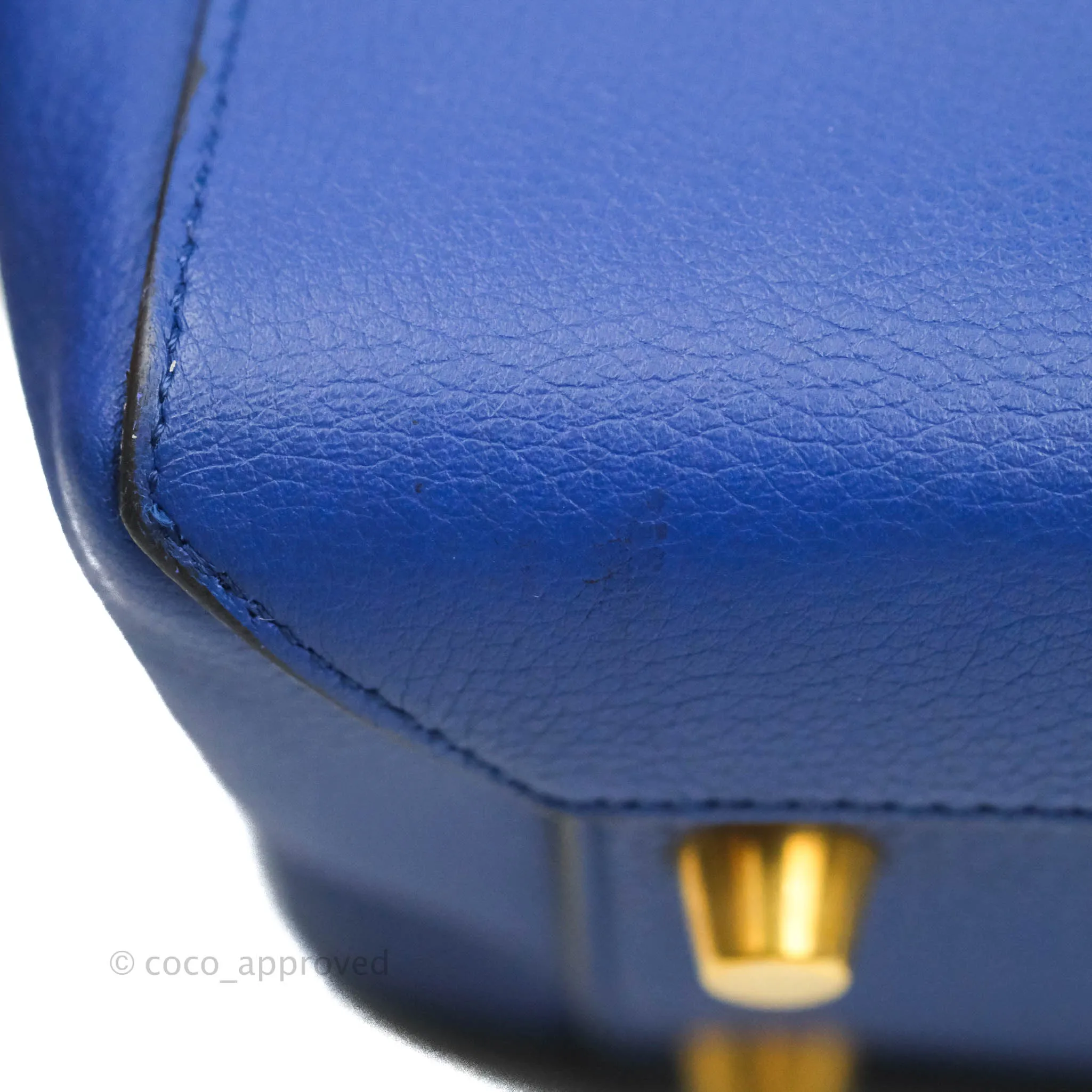 Celine Mini Belt Bag Blue Grained Calfskin Gold Hardware