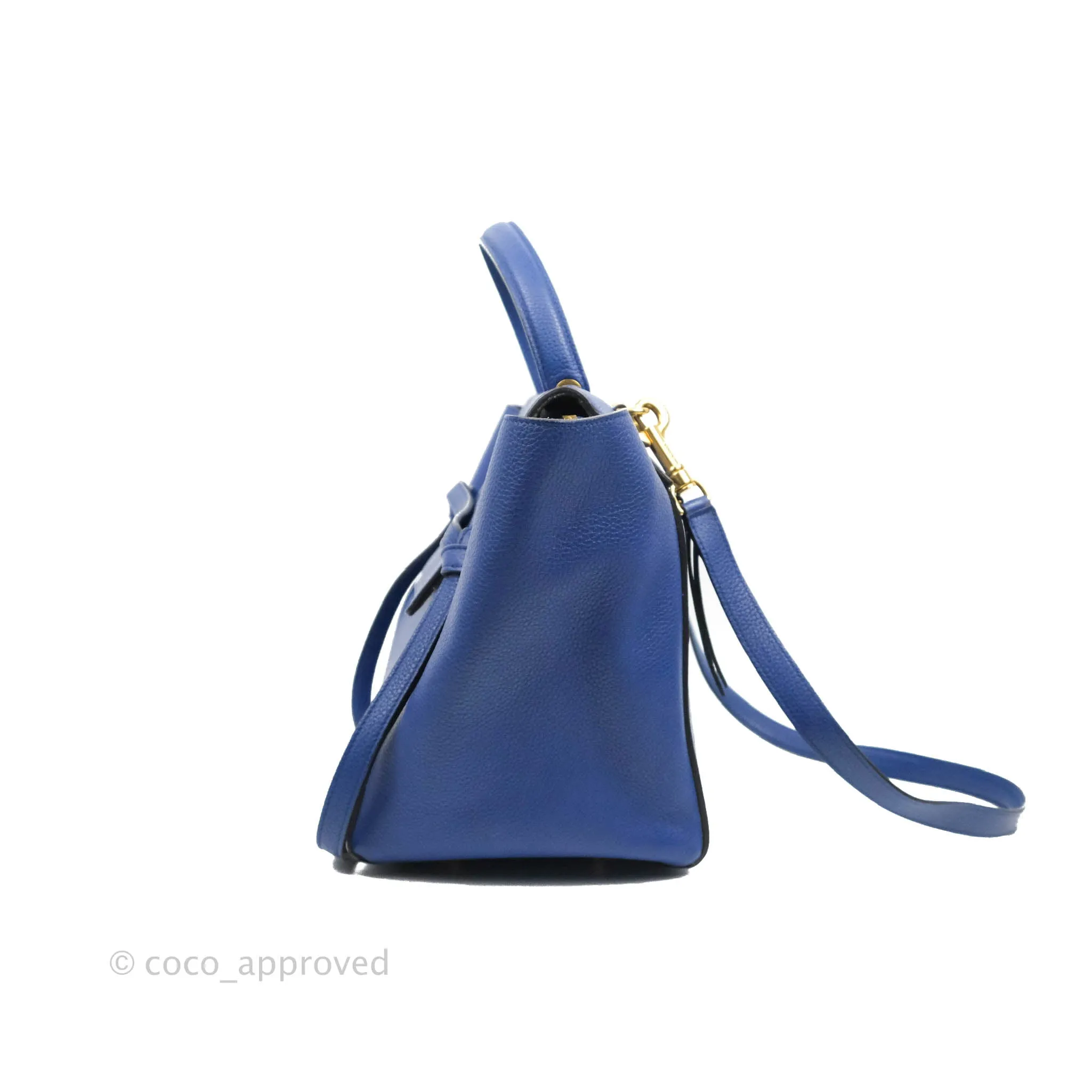 Celine Mini Belt Bag Blue Grained Calfskin Gold Hardware