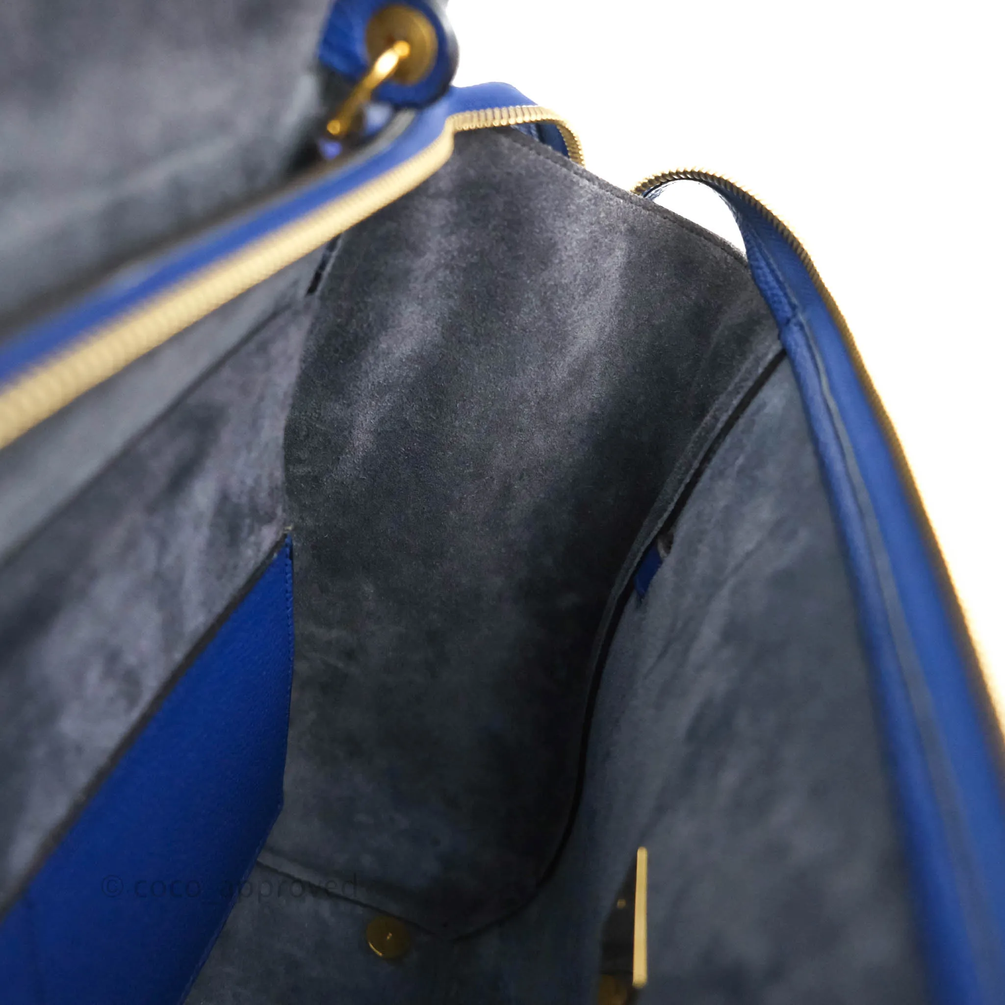 Celine Mini Belt Bag Blue Grained Calfskin Gold Hardware