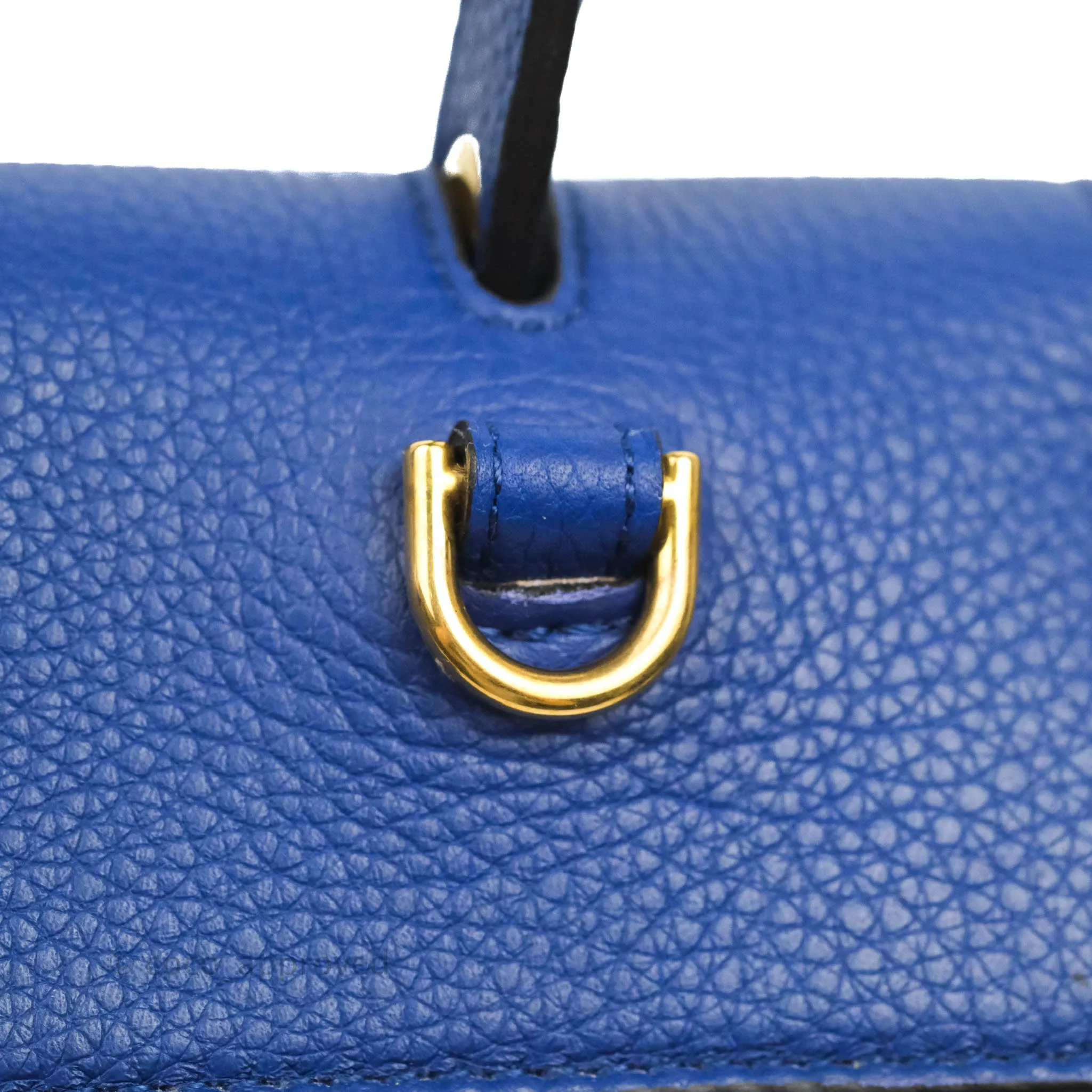 Celine Mini Belt Bag Blue Grained Calfskin Gold Hardware