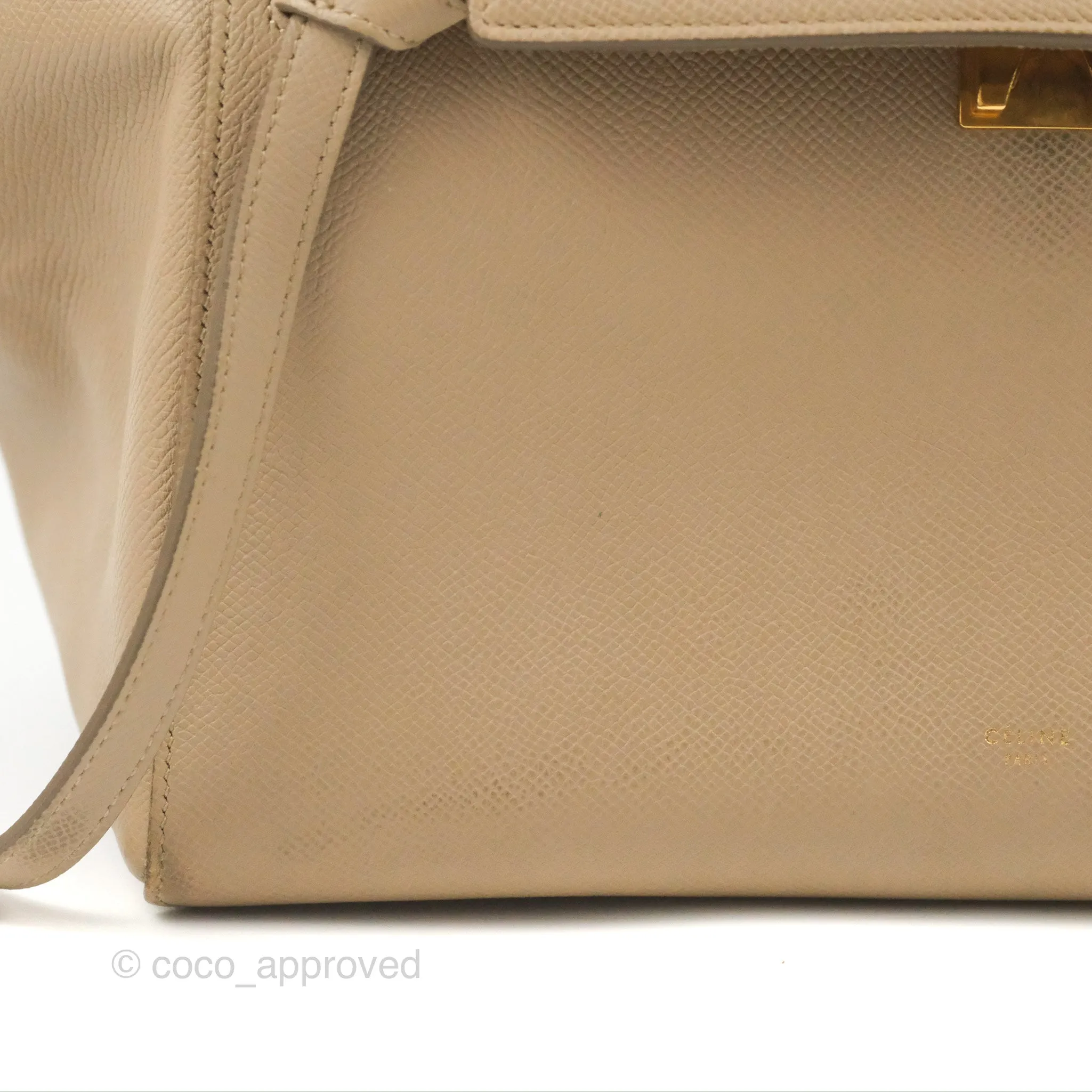 Celine Mini Belt Bag Light Taupe Grained Calfskin Gold Hardware