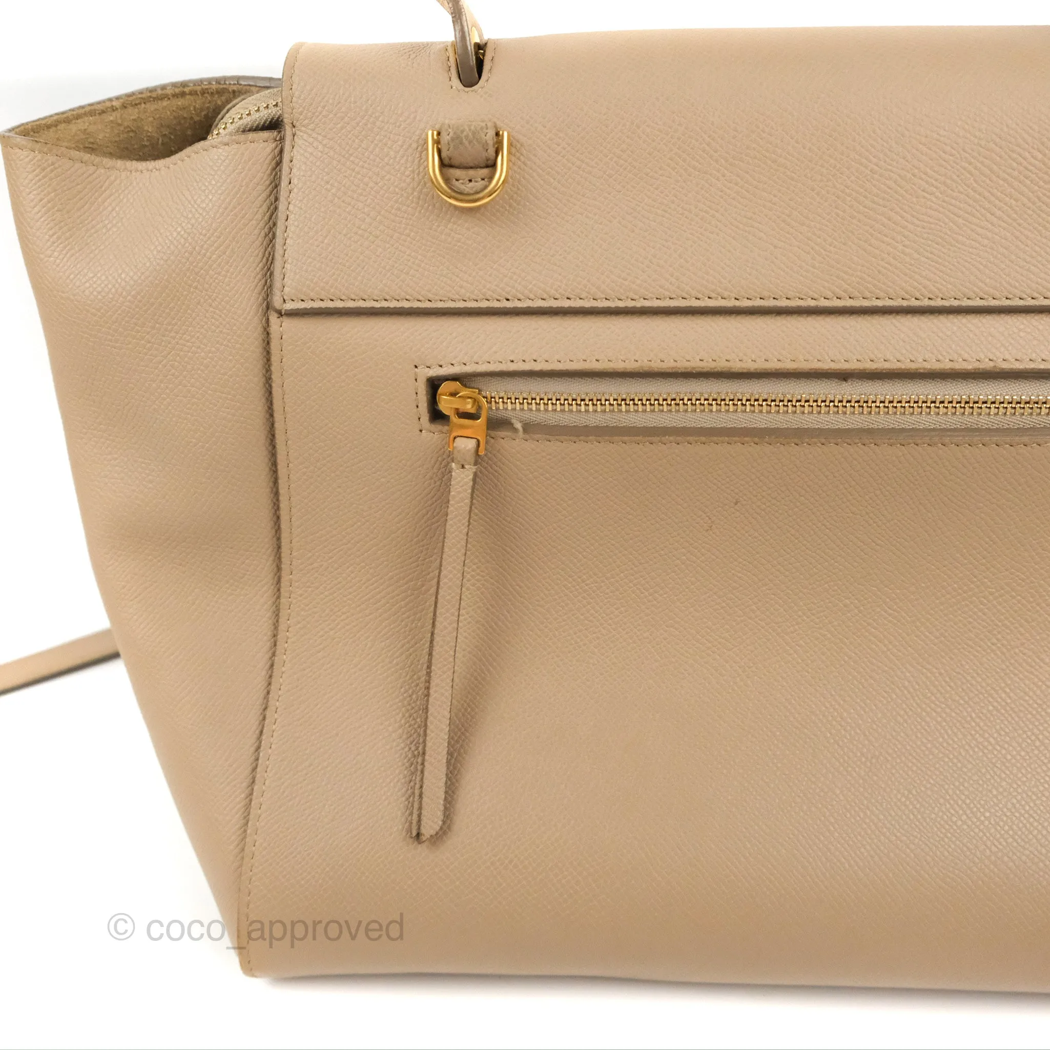 Celine Mini Belt Bag Light Taupe Grained Calfskin Gold Hardware