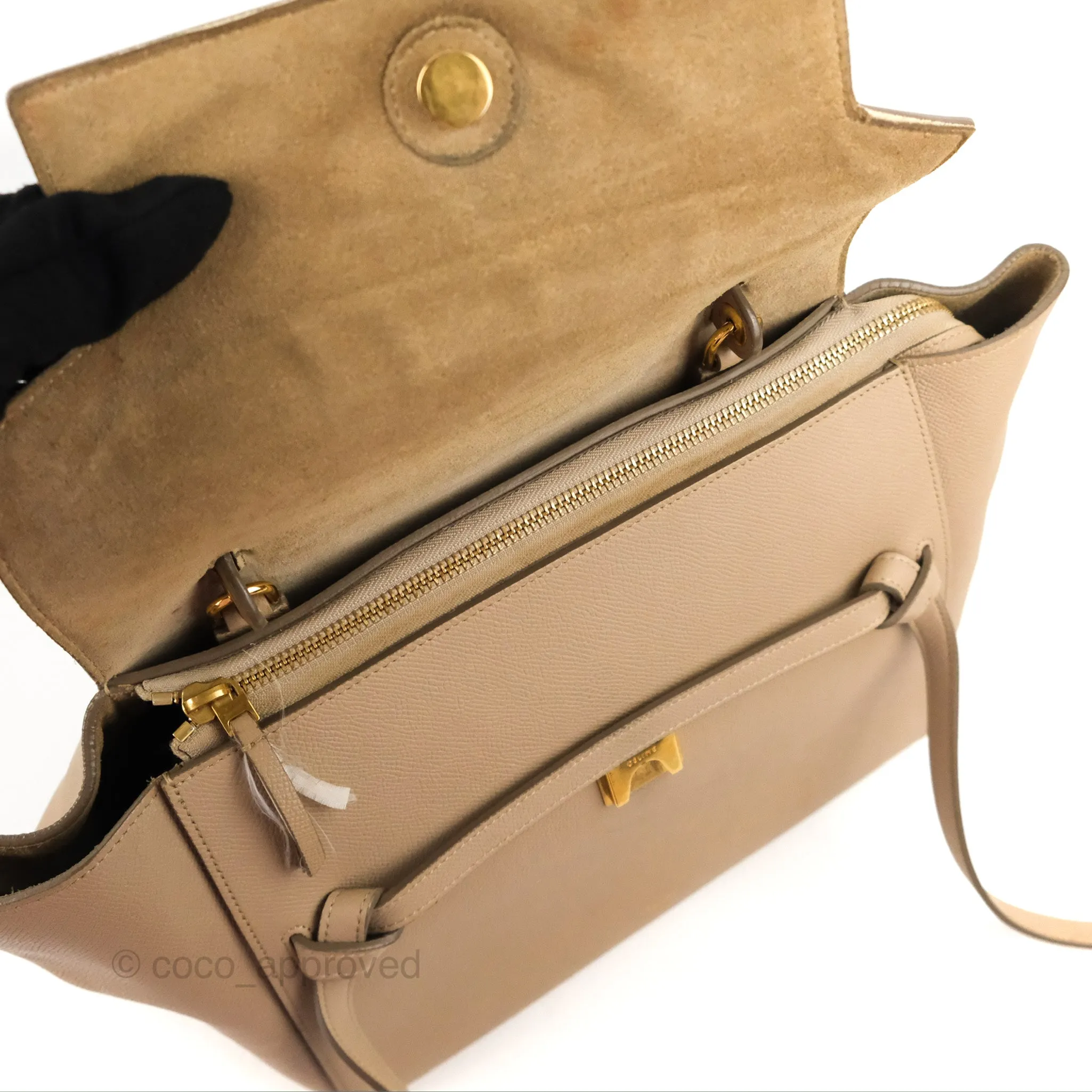 Celine Mini Belt Bag Light Taupe Grained Calfskin Gold Hardware