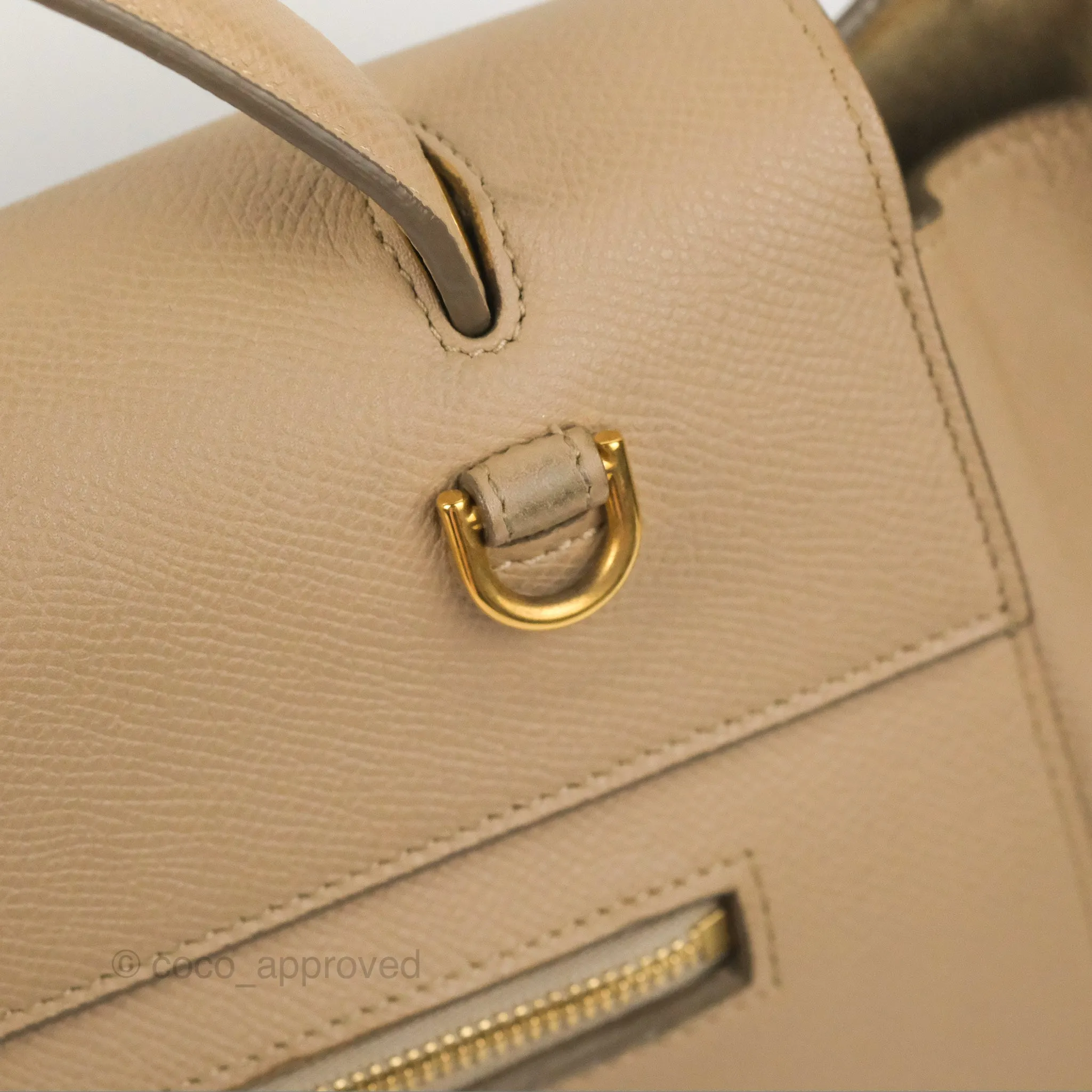 Celine Mini Belt Bag Light Taupe Grained Calfskin Gold Hardware