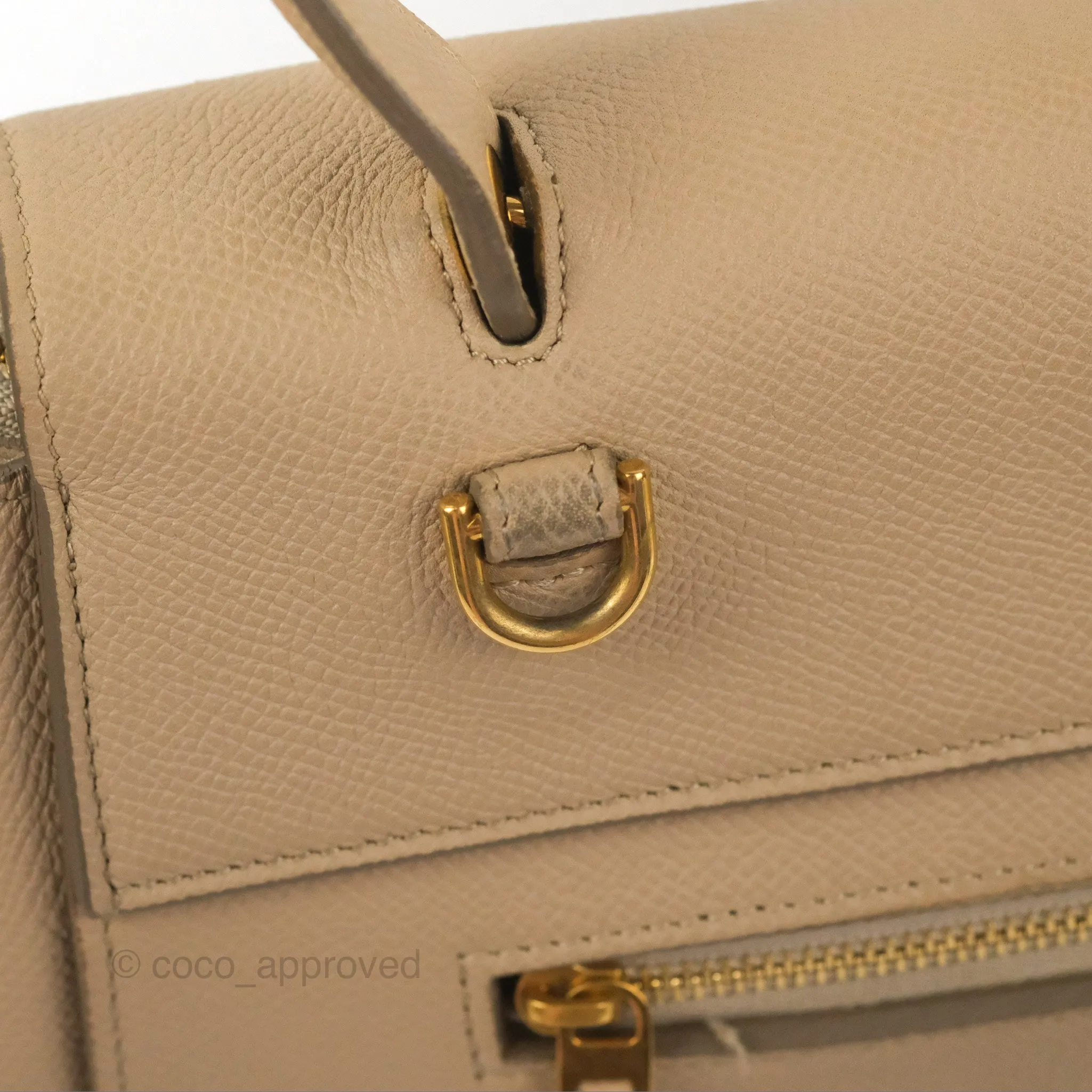 Celine Mini Belt Bag Light Taupe Grained Calfskin Gold Hardware