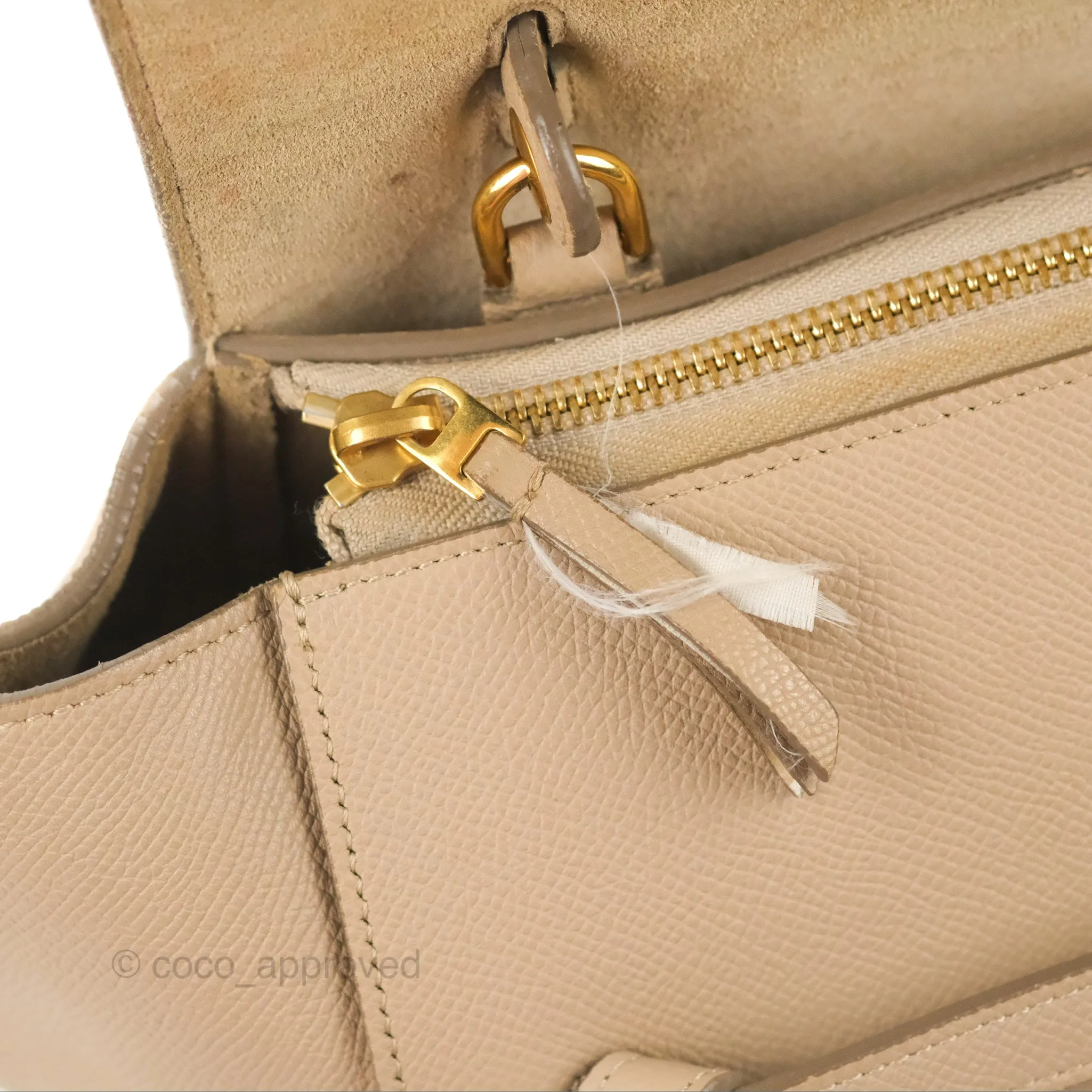 Celine Mini Belt Bag Light Taupe Grained Calfskin Gold Hardware