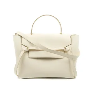 Celine Mini Belt Bag White Grained Calfskin Gold Hardware