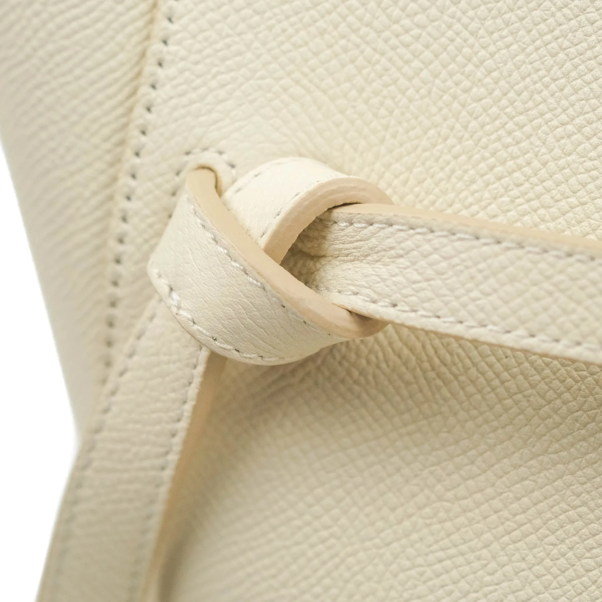 Celine Mini Belt Bag White Grained Calfskin Gold Hardware
