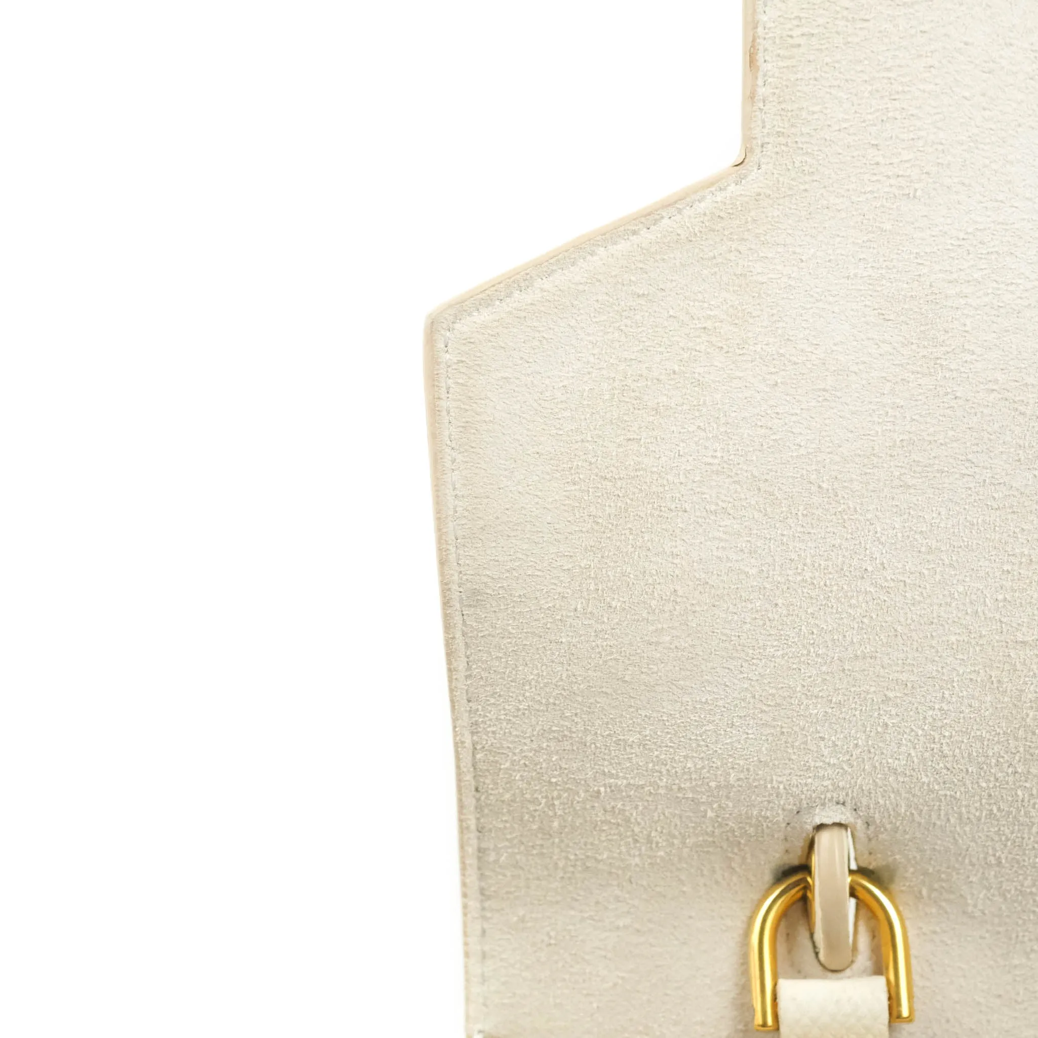 Celine Mini Belt Bag White Grained Calfskin Gold Hardware