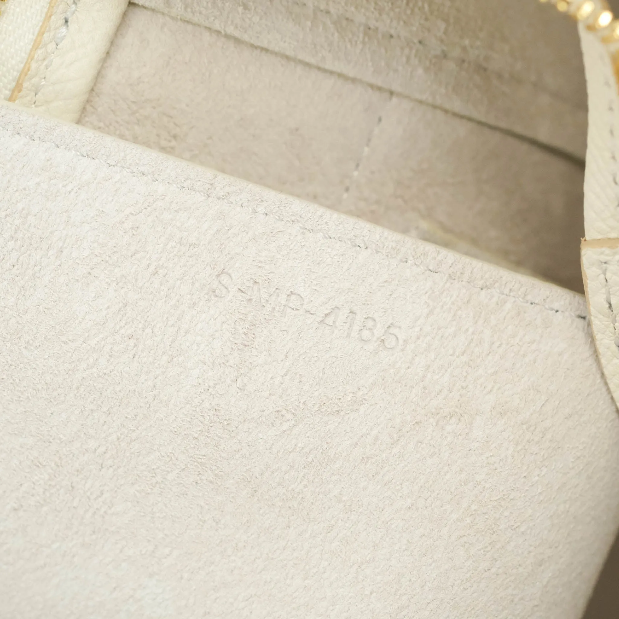 Celine Mini Belt Bag White Grained Calfskin Gold Hardware