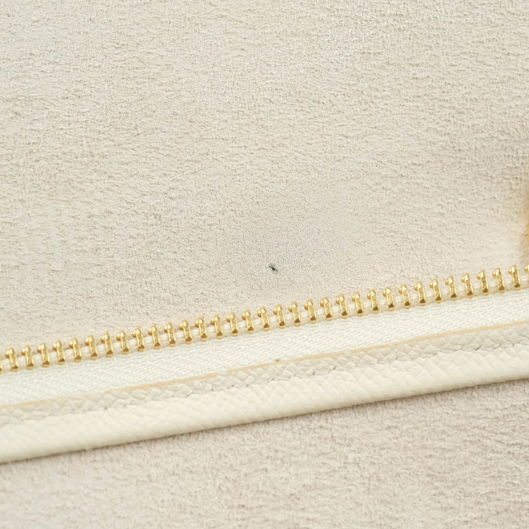 Celine Mini Belt Bag White Grained Calfskin Gold Hardware
