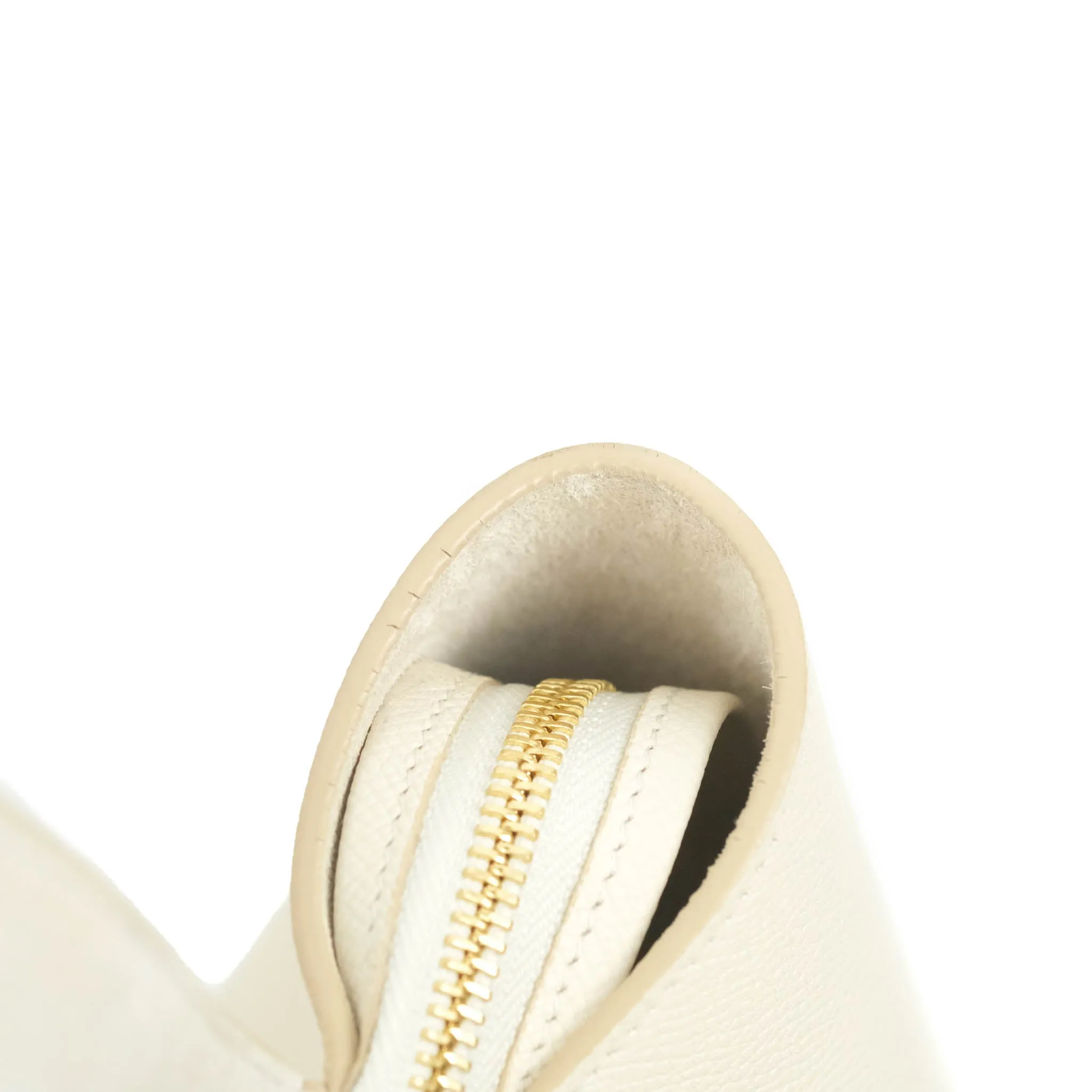 Celine Mini Belt Bag White Grained Calfskin Gold Hardware