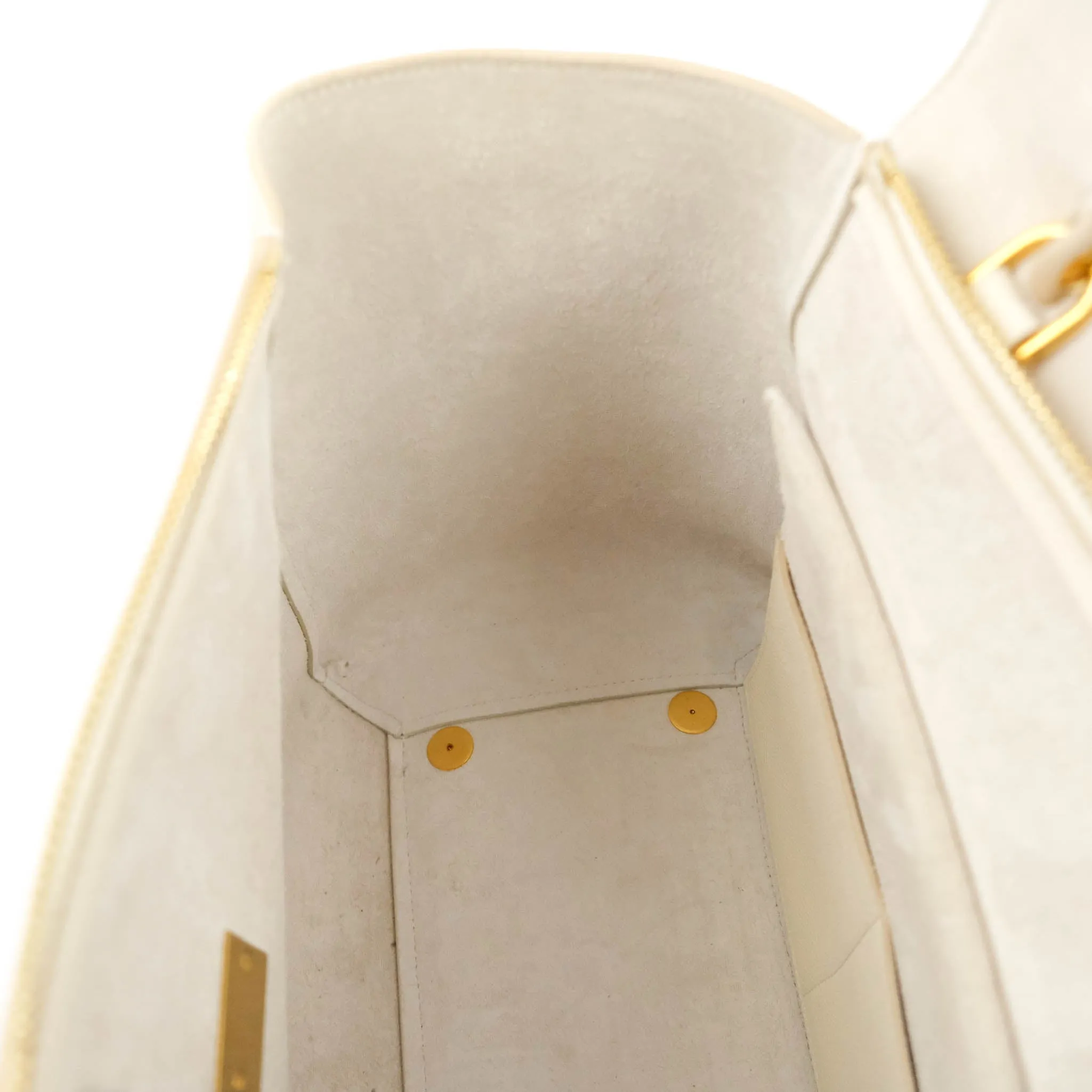 Celine Mini Belt Bag White Grained Calfskin Gold Hardware