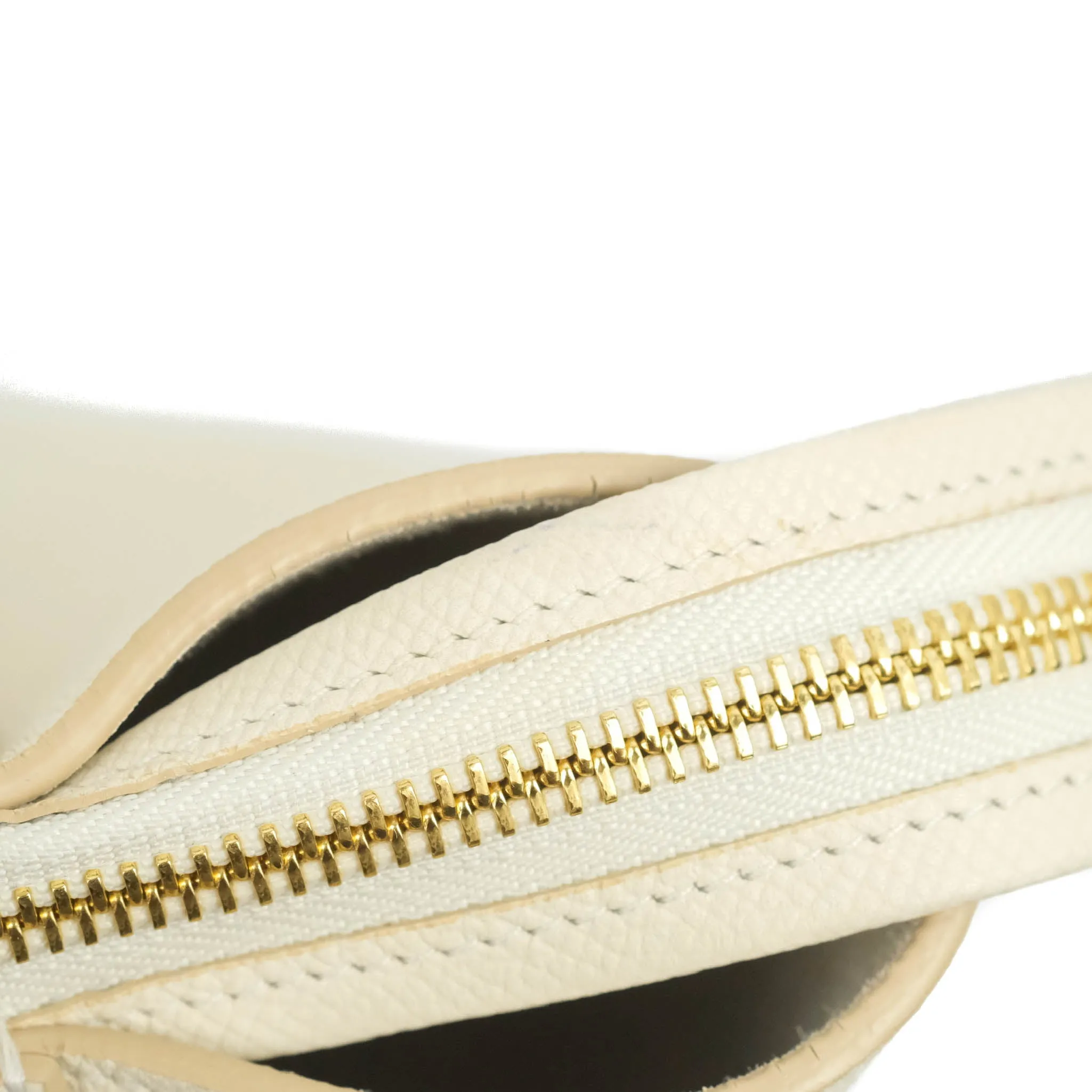 Celine Mini Belt Bag White Grained Calfskin Gold Hardware
