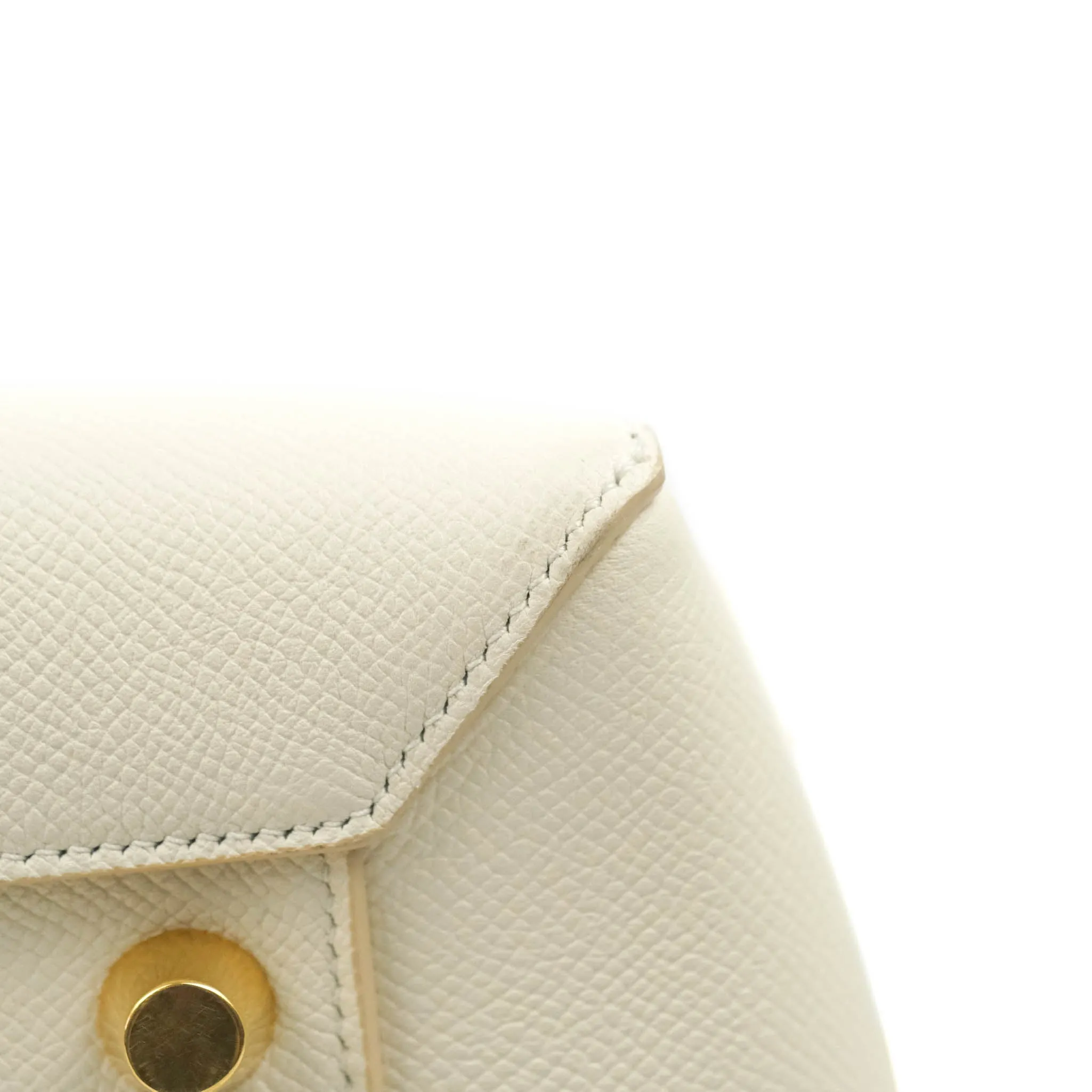 Celine Mini Belt Bag White Grained Calfskin Gold Hardware