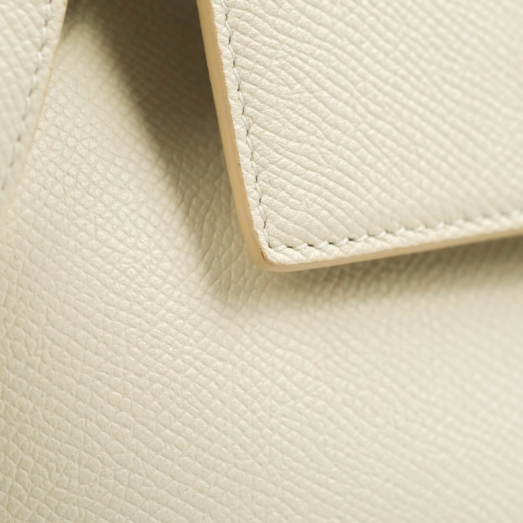 Celine Mini Belt Bag White Grained Calfskin Gold Hardware