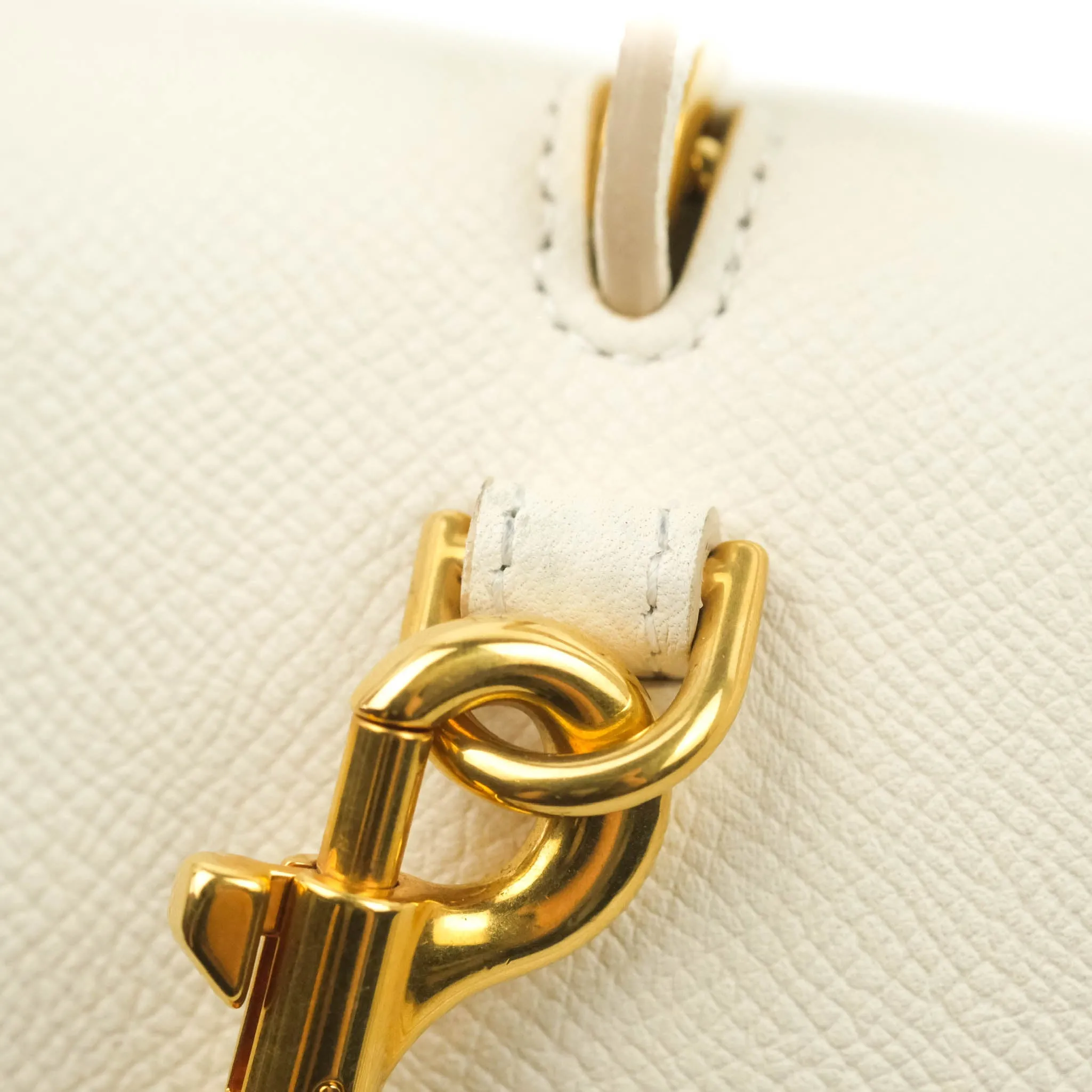 Celine Mini Belt Bag White Grained Calfskin Gold Hardware