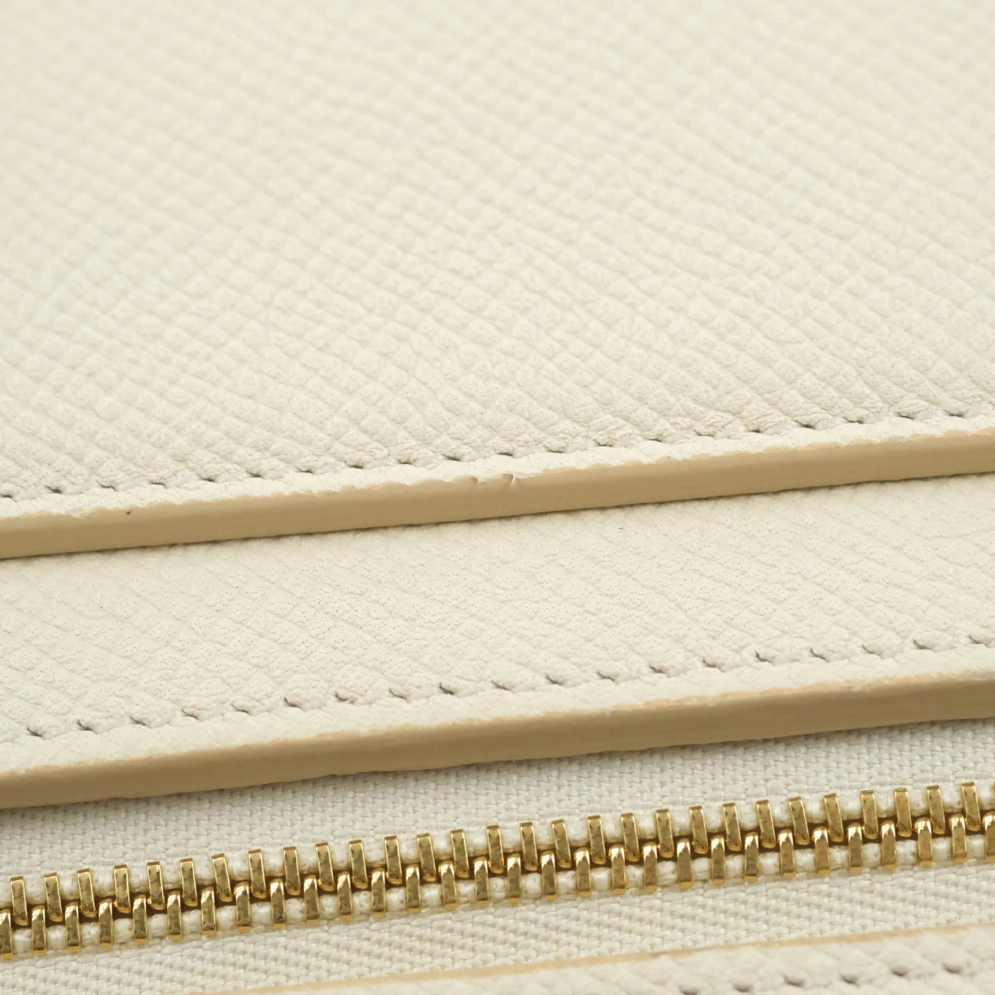 Celine Mini Belt Bag White Grained Calfskin Gold Hardware