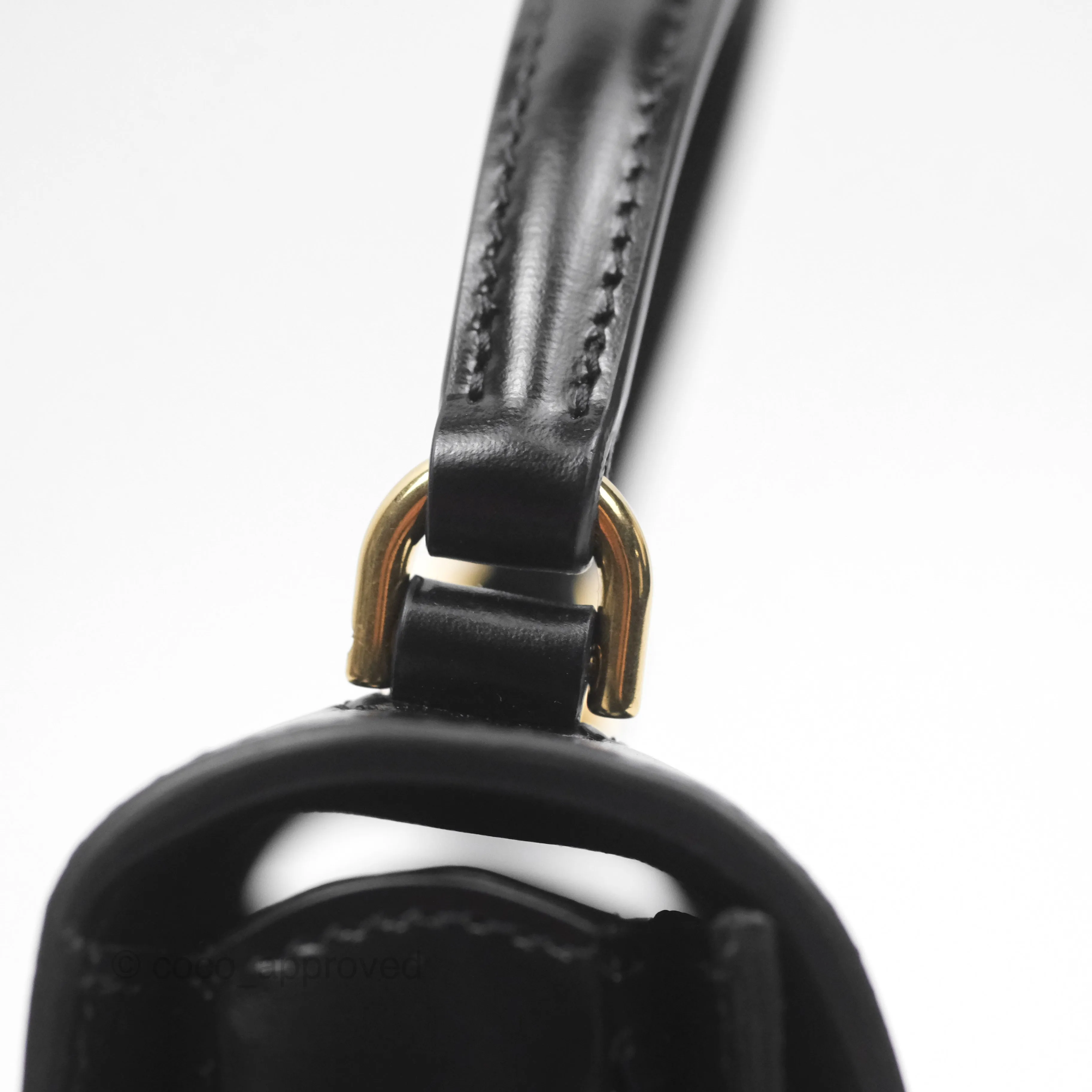 Celine Mini Besace Clea in Shiny Calfskin Black