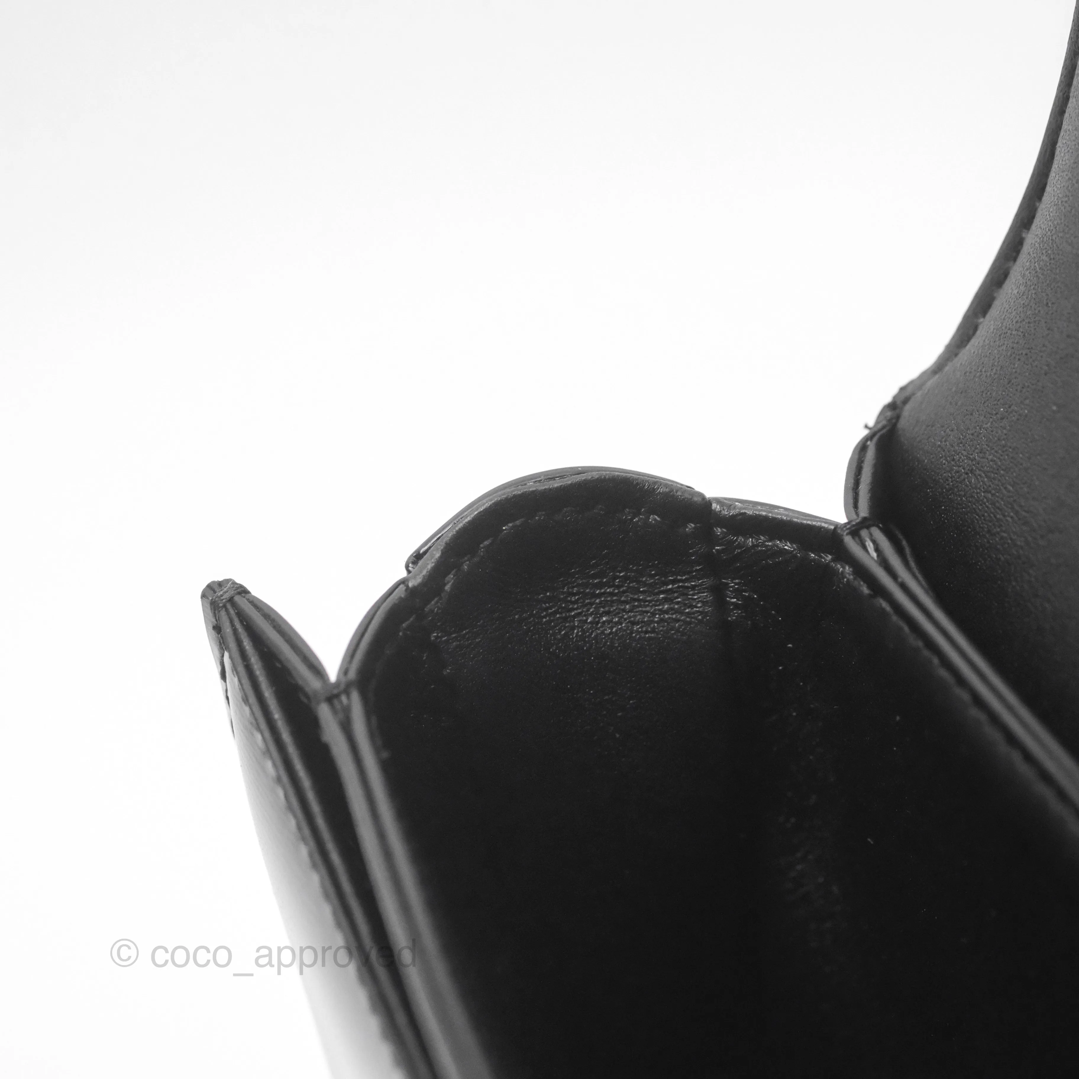 Celine Mini Besace Clea in Shiny Calfskin Black