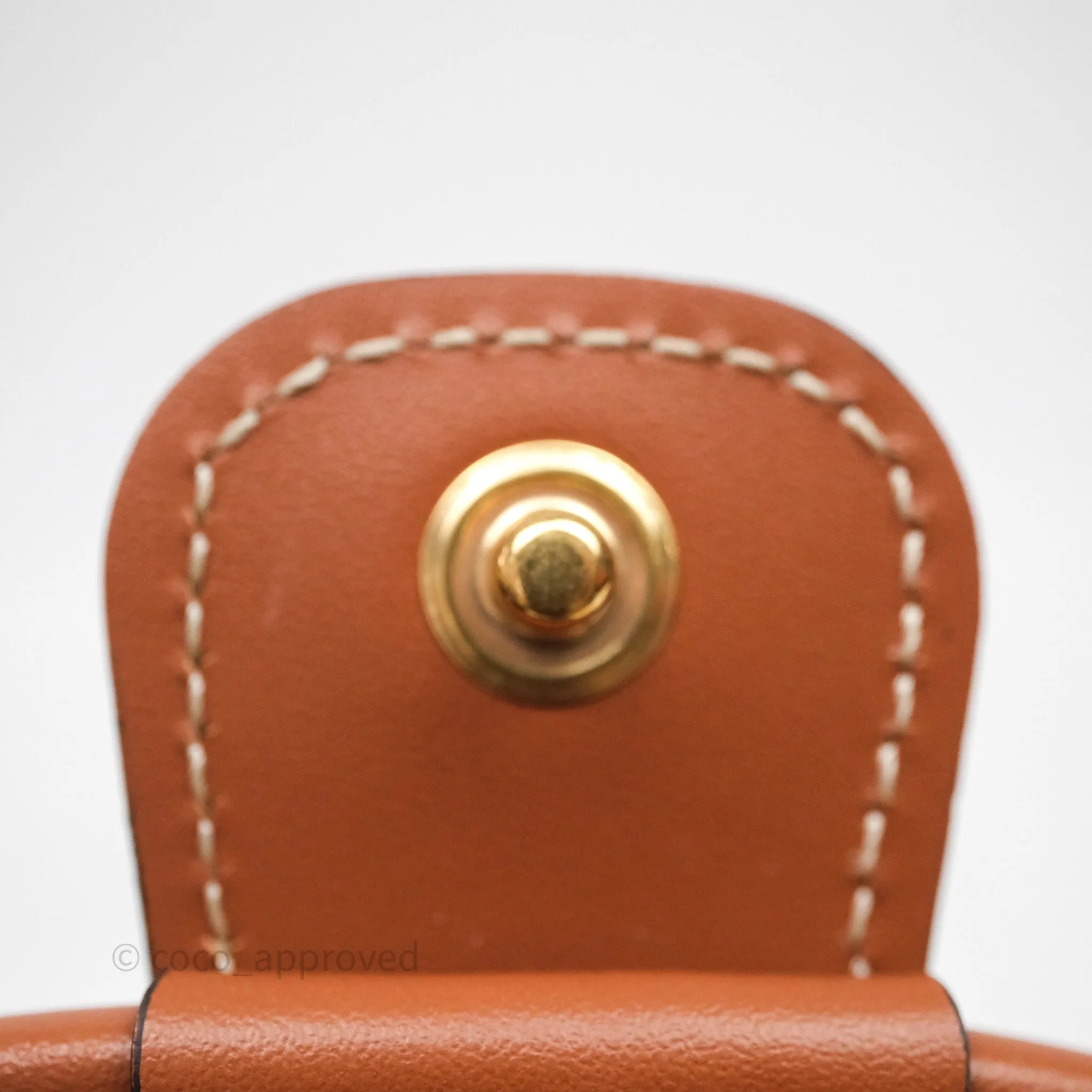 Celine Mini Besace Triomphe Canvas Calfskin Tan