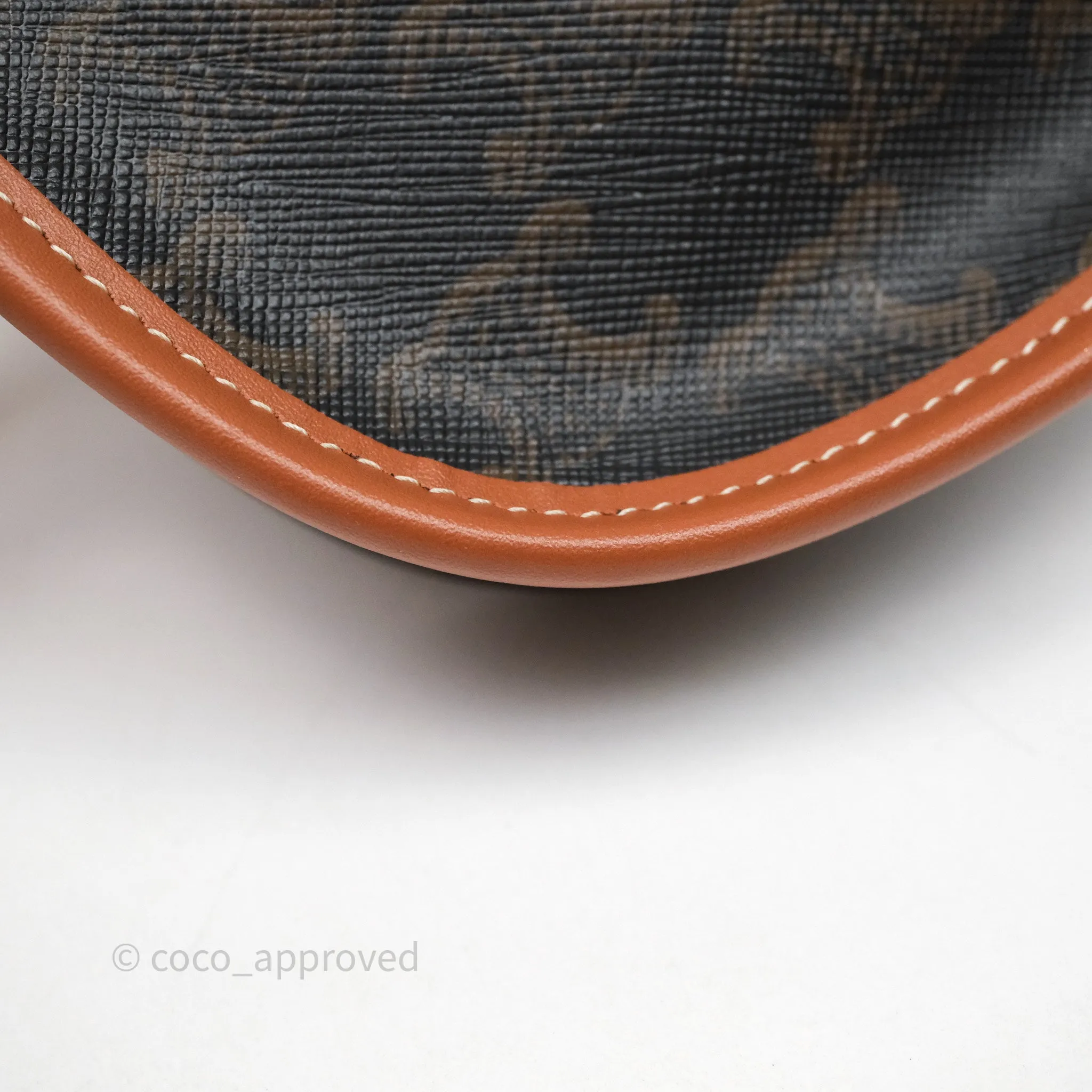 Celine Mini Besace Triomphe Canvas Calfskin Tan