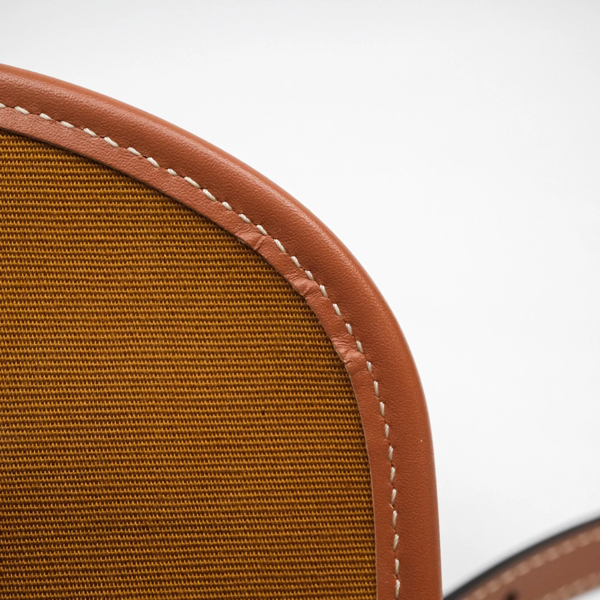 Celine Mini Besace Triomphe Canvas Calfskin Tan