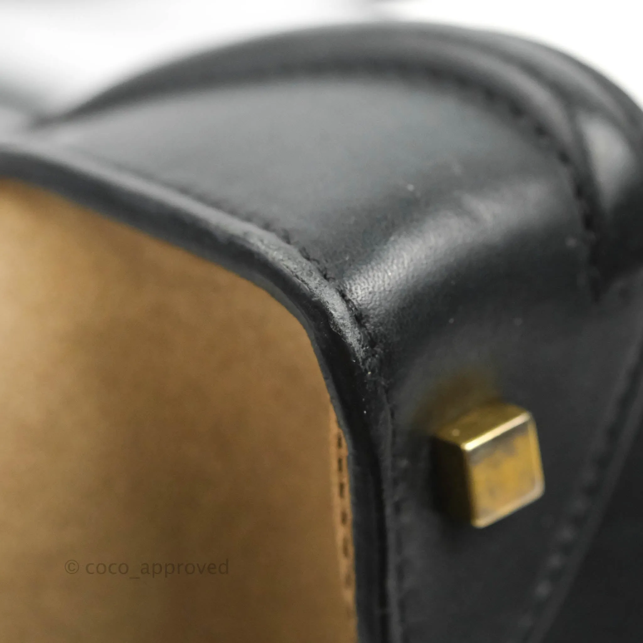 Celine Mini Luggage Bag Black/White/Brown Calfskin
