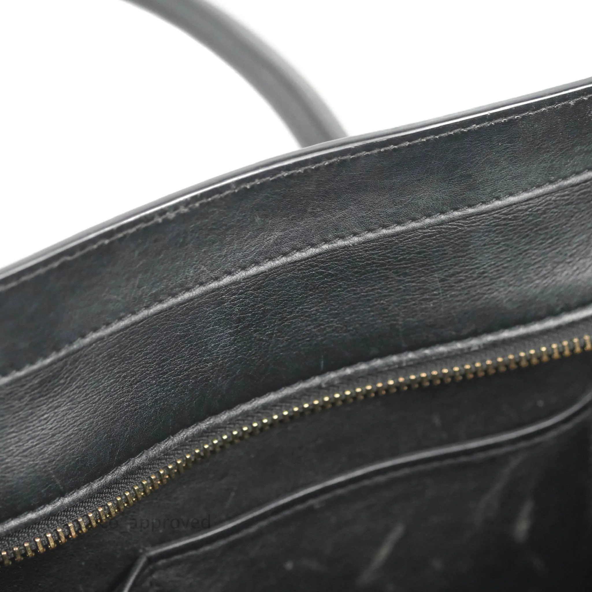 Celine Mini Luggage Bag Black/White/Brown Calfskin