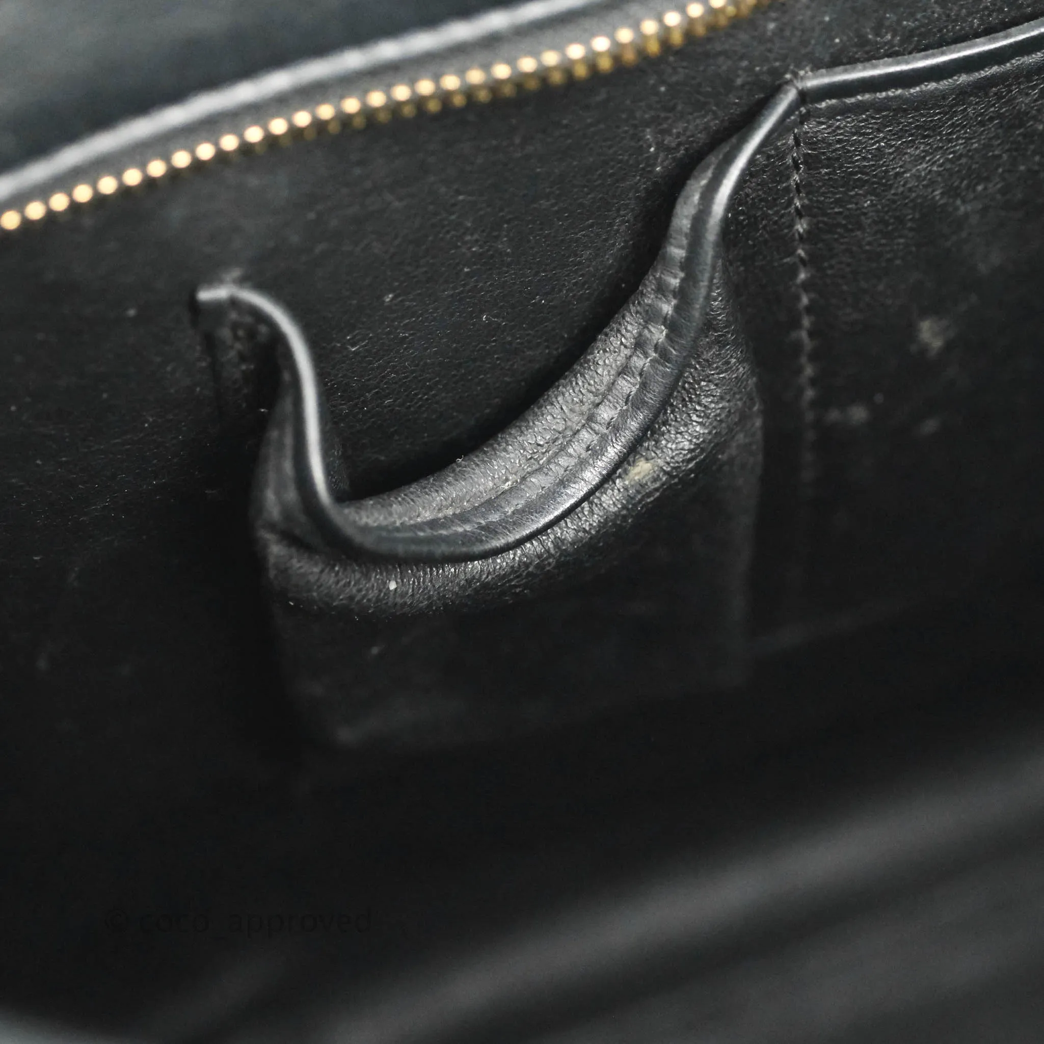 Celine Mini Luggage Bag Black/White/Brown Calfskin