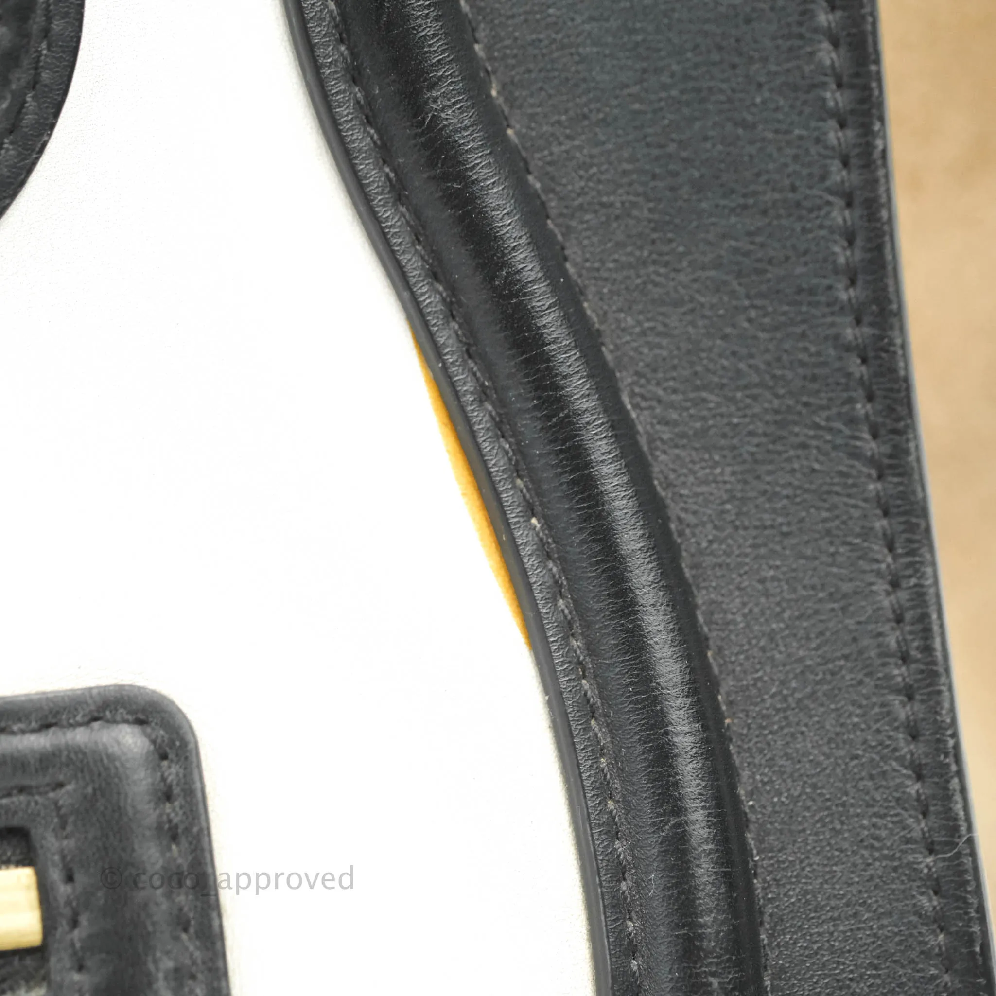 Celine Mini Luggage Bag Black/White/Brown Calfskin