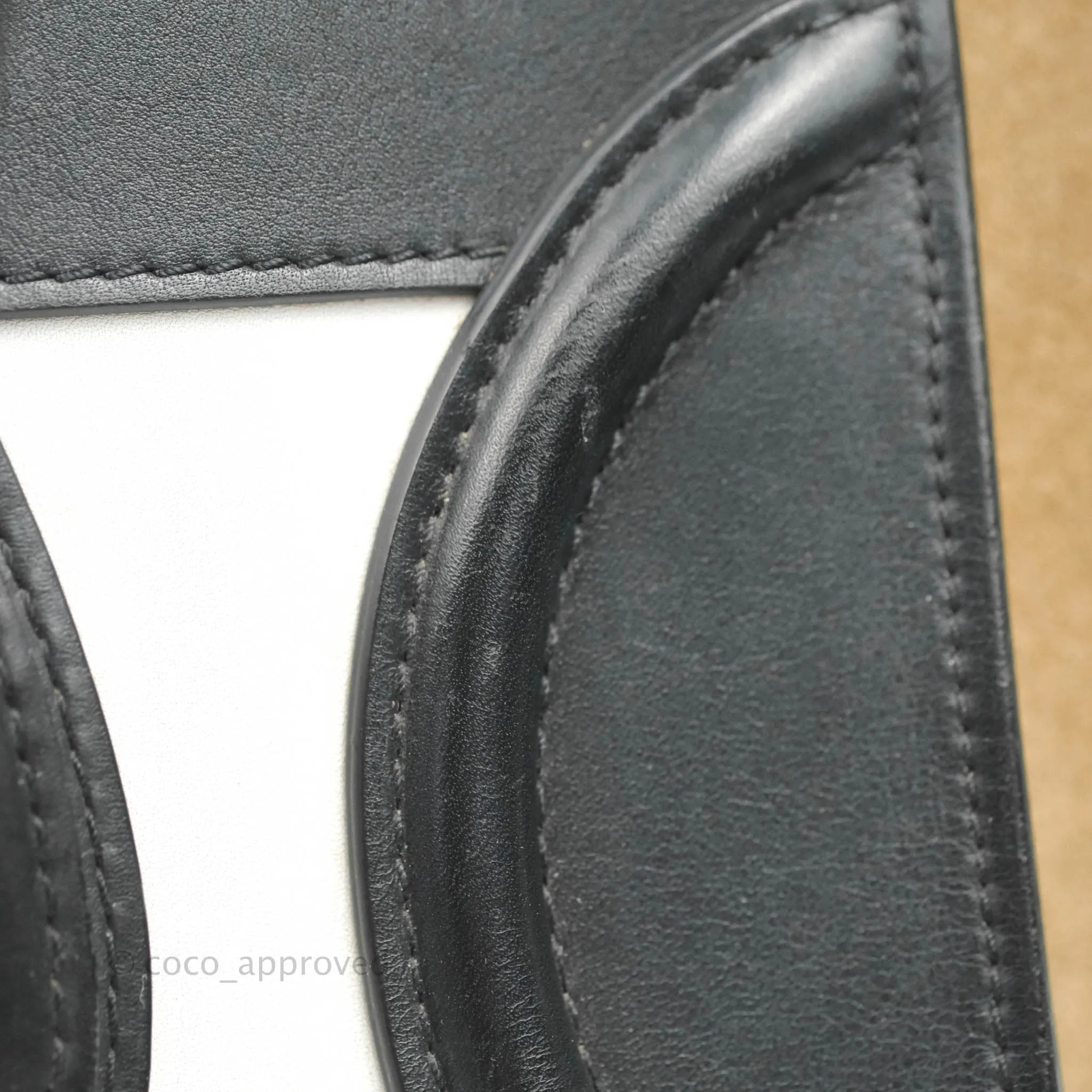 Celine Mini Luggage Bag Black/White/Brown Calfskin