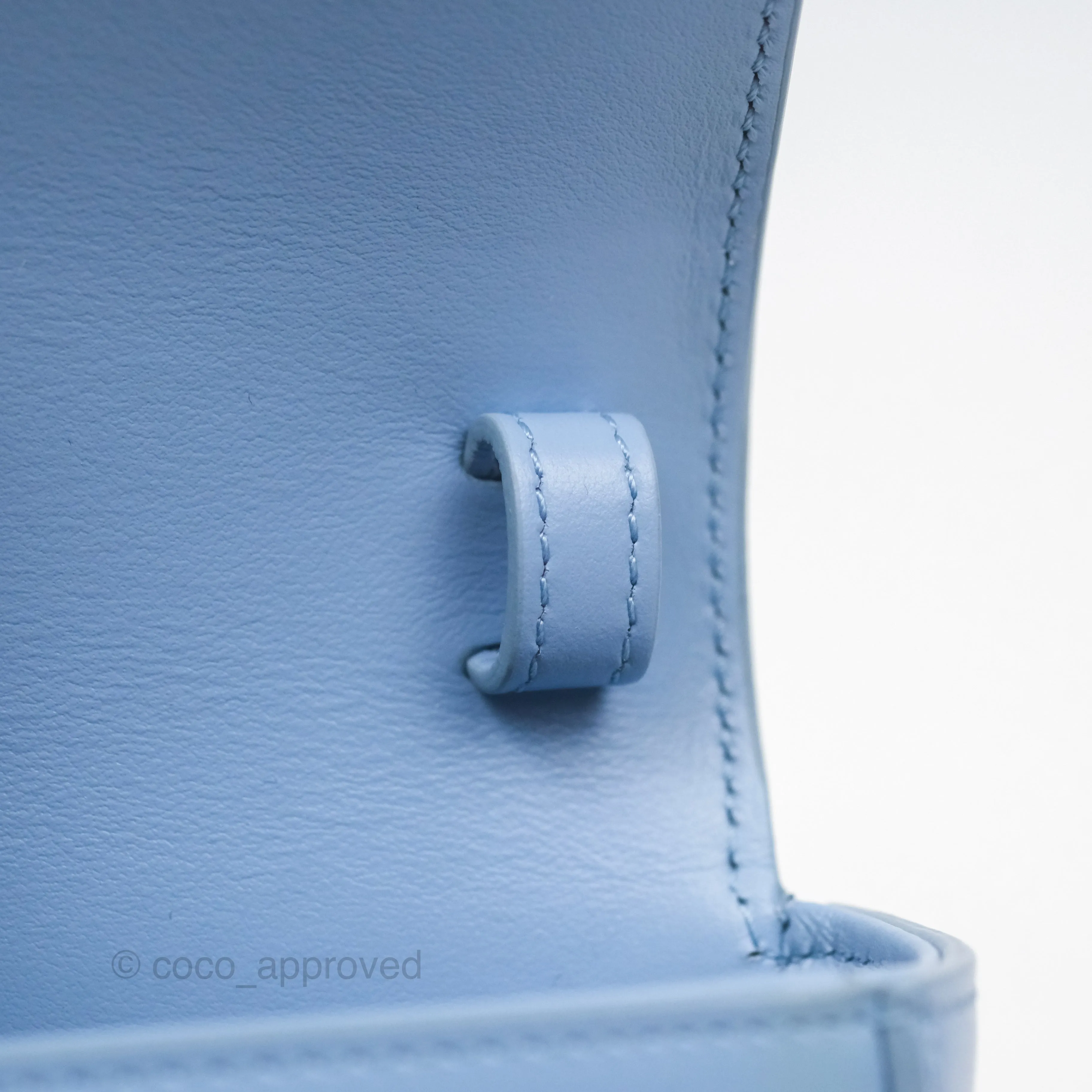 Celine Mini Triomphe Shiny Calfskin Light Blue