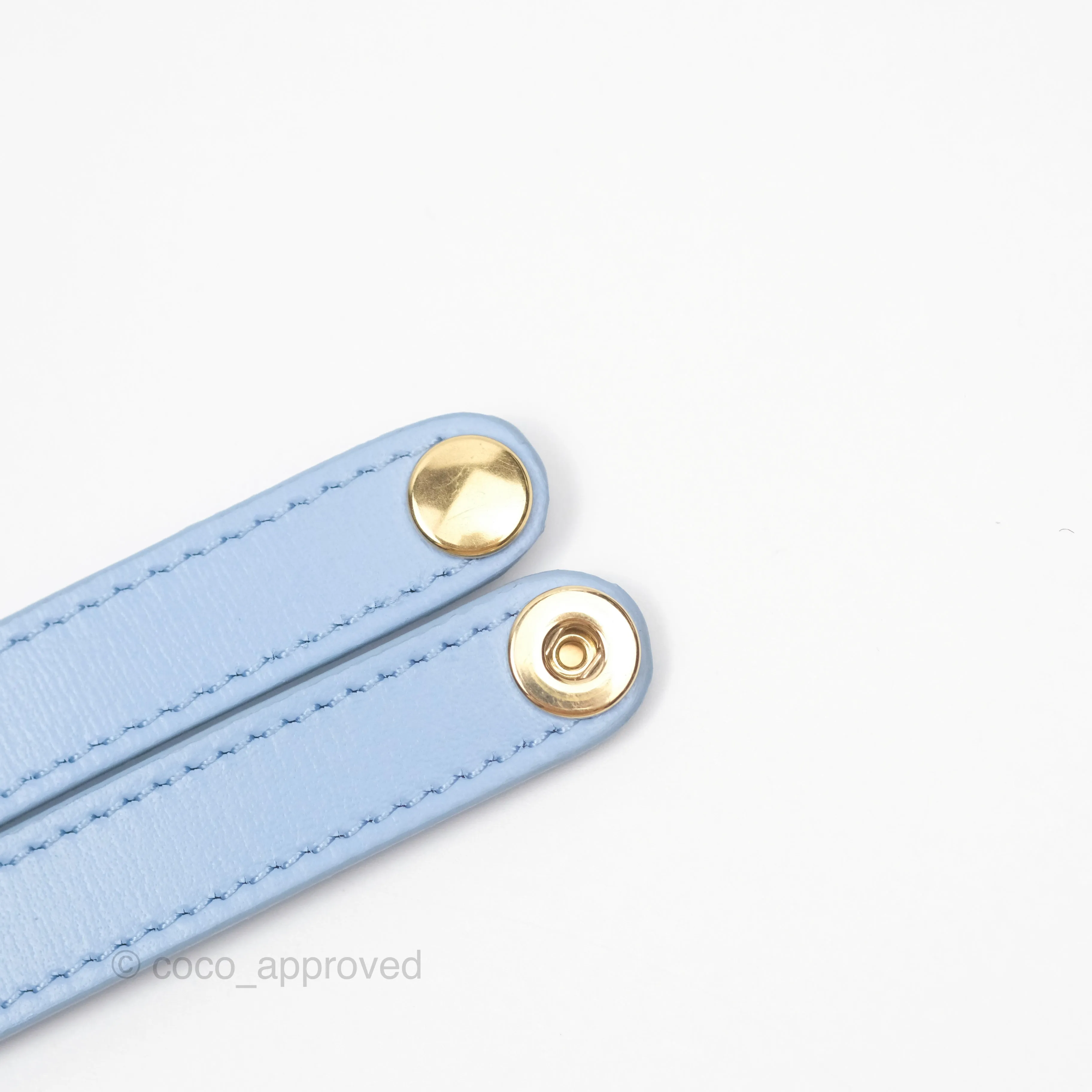 Celine Mini Triomphe Shiny Calfskin Light Blue