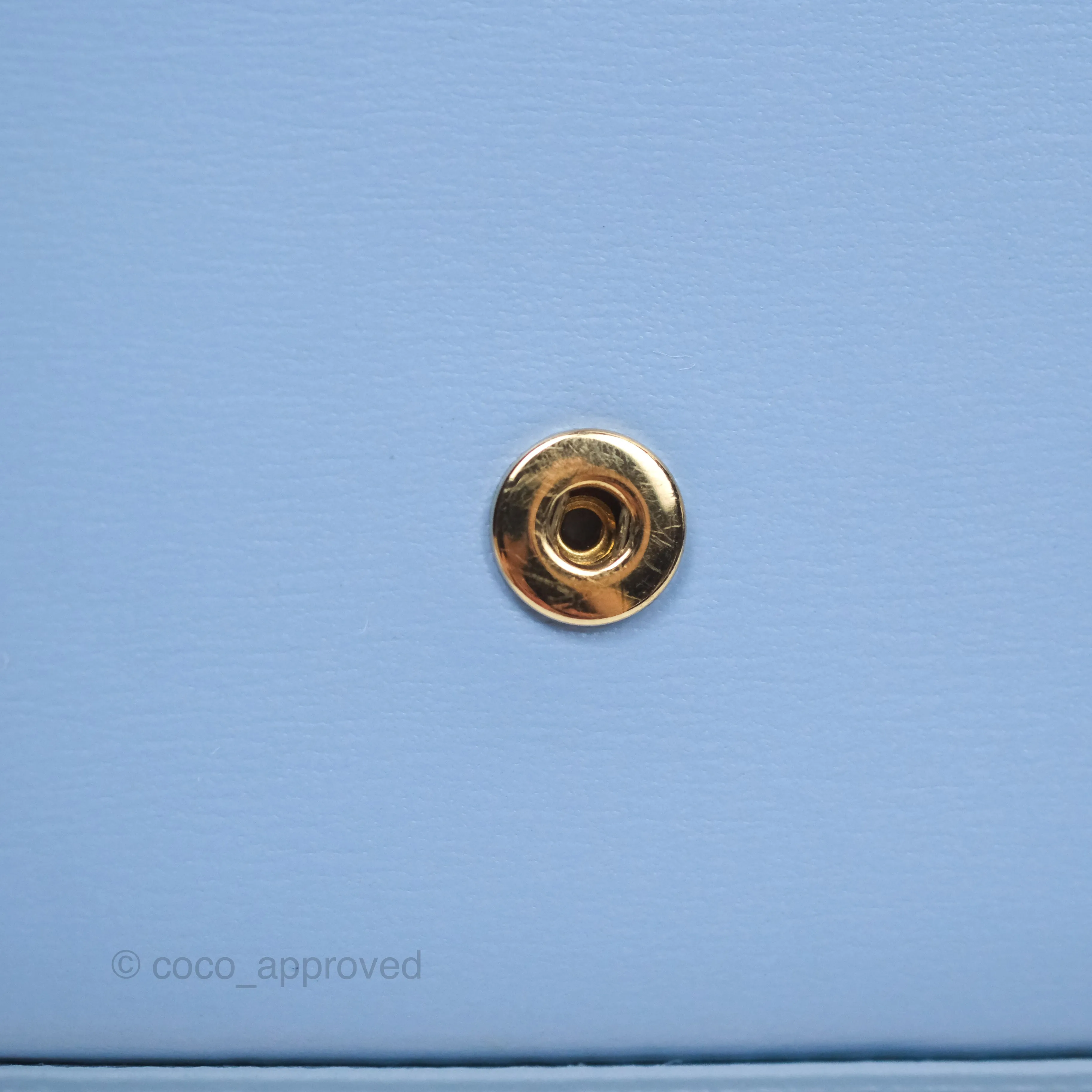 Celine Mini Triomphe Shiny Calfskin Light Blue