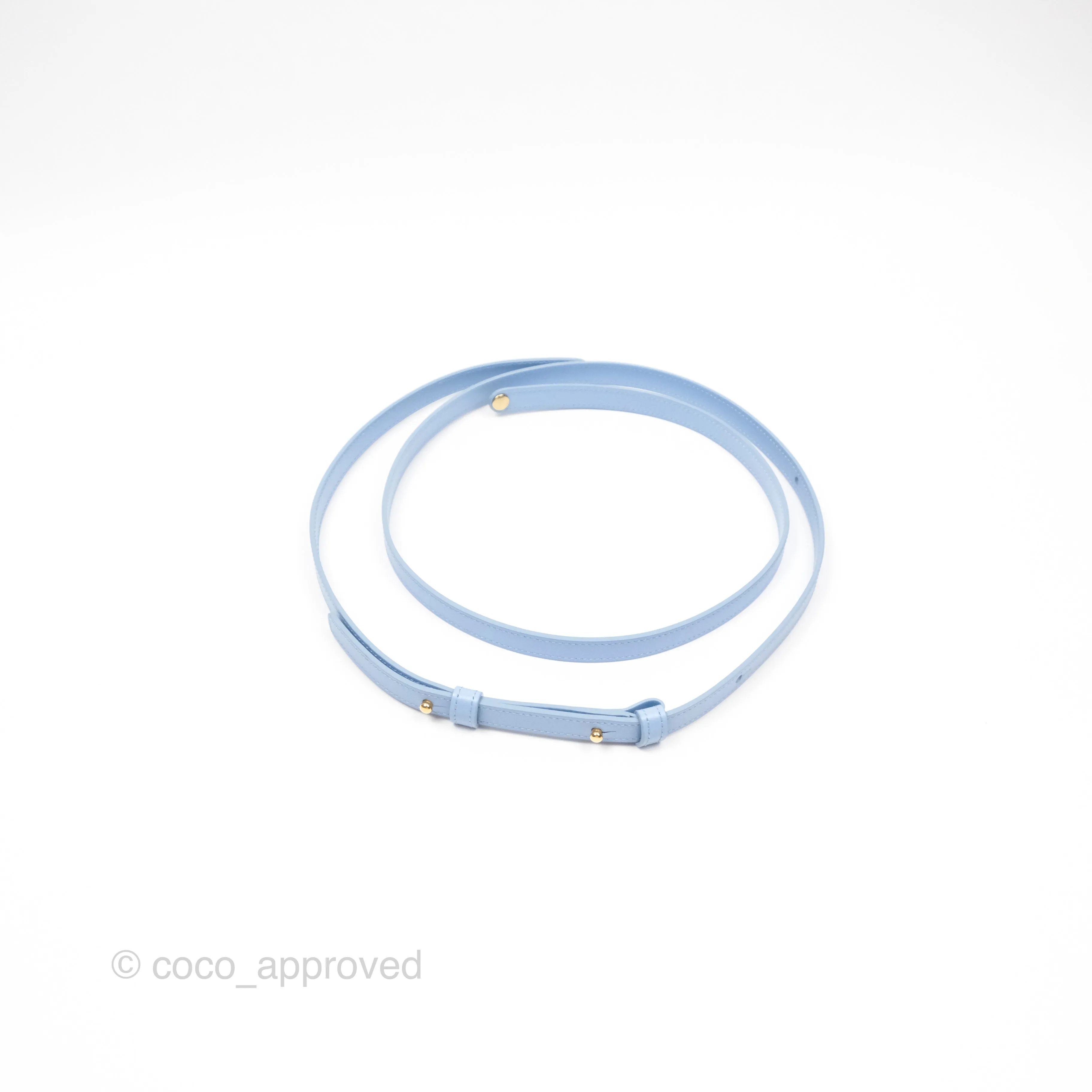 Celine Mini Triomphe Shiny Calfskin Light Blue