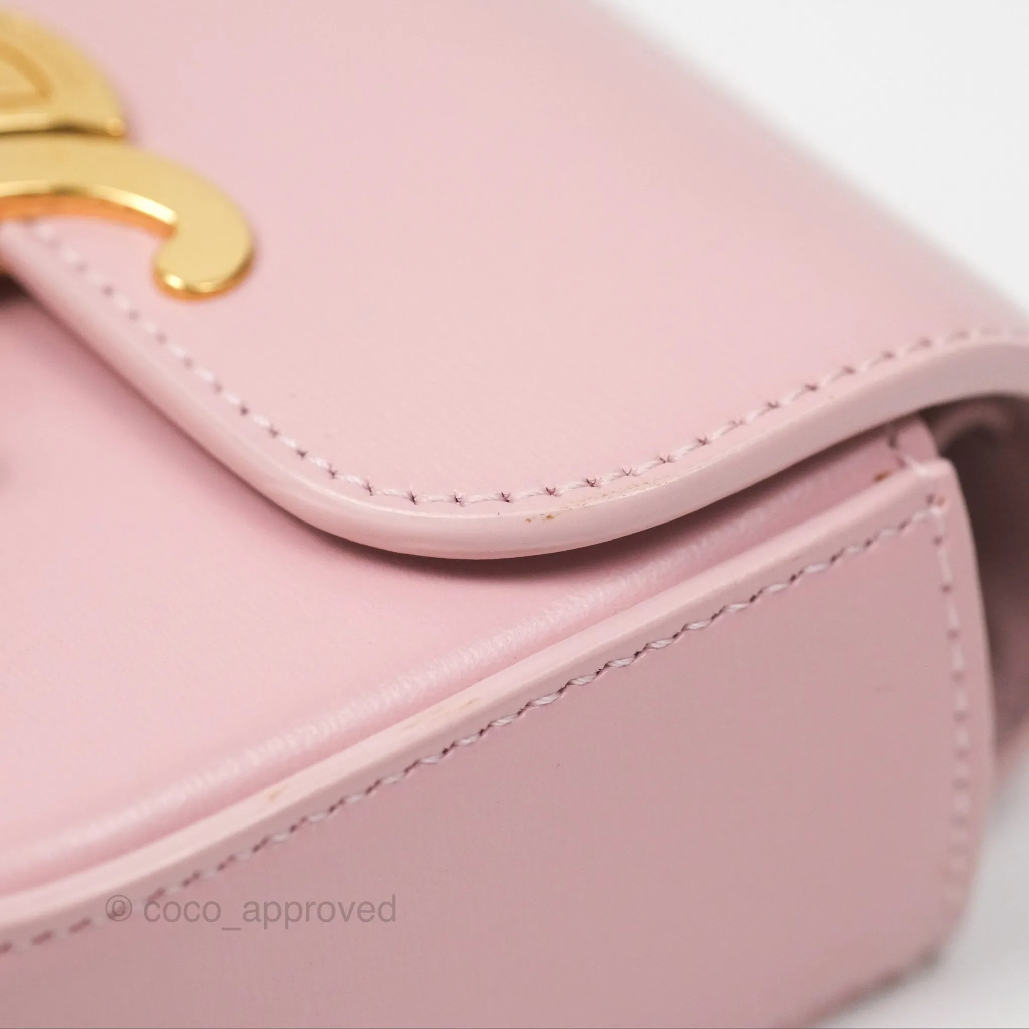 Celine Mini Triomphe Shiny Calfskin Pink