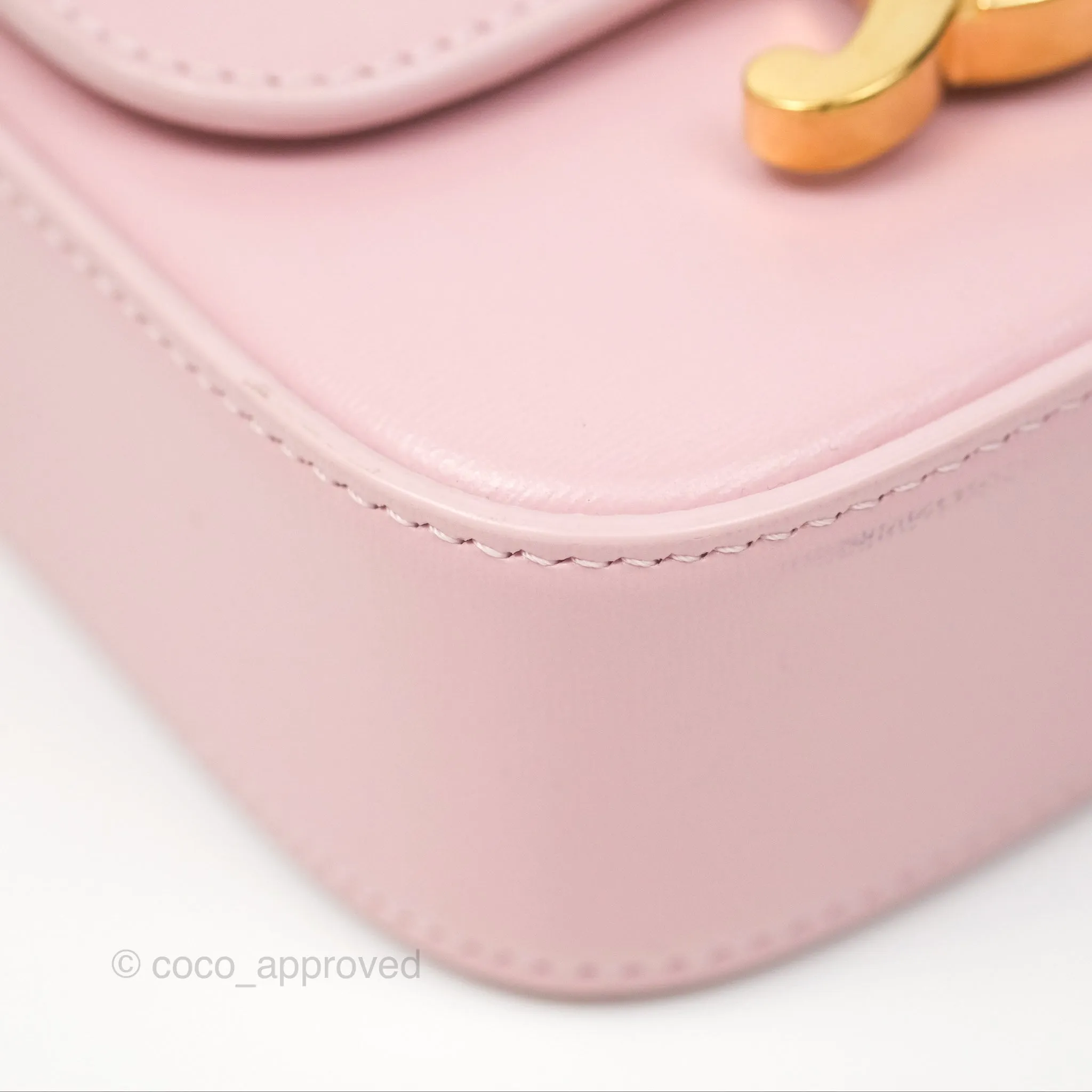 Celine Mini Triomphe Shiny Calfskin Pink