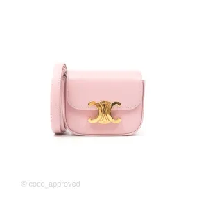 Celine Mini Triomphe Shiny Calfskin Pink