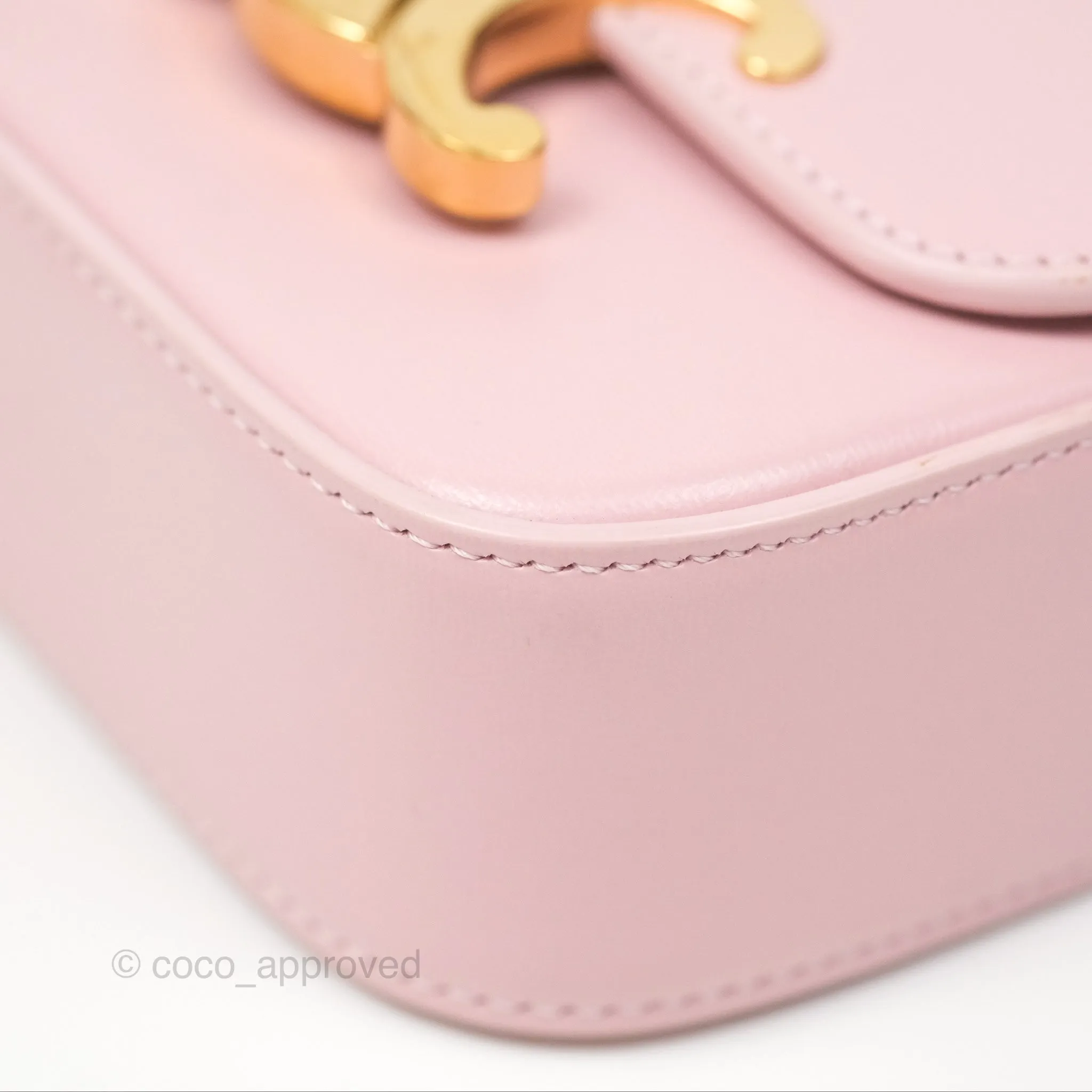 Celine Mini Triomphe Shiny Calfskin Pink