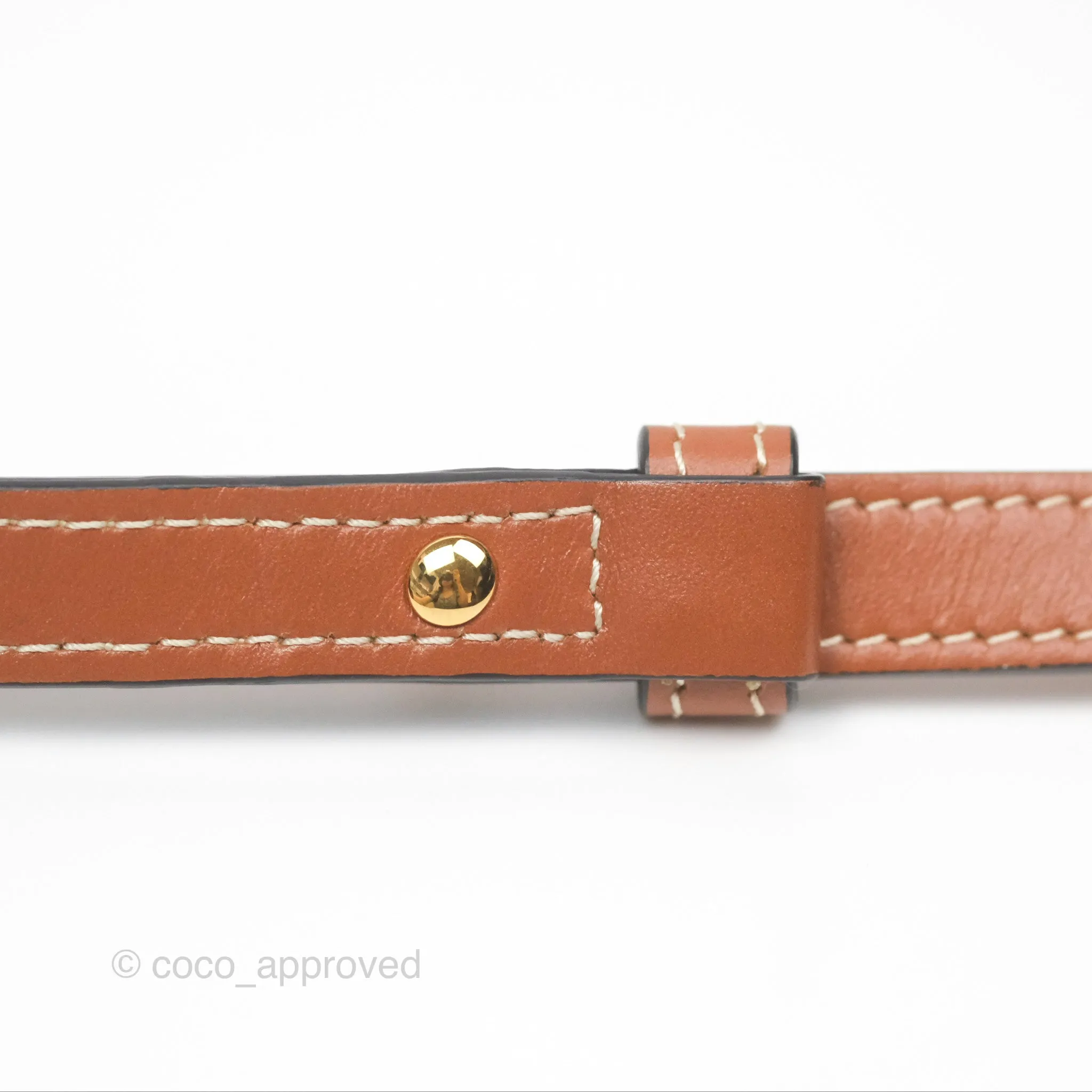 Celine Mini Triomphe Tan Canvas Calfskin