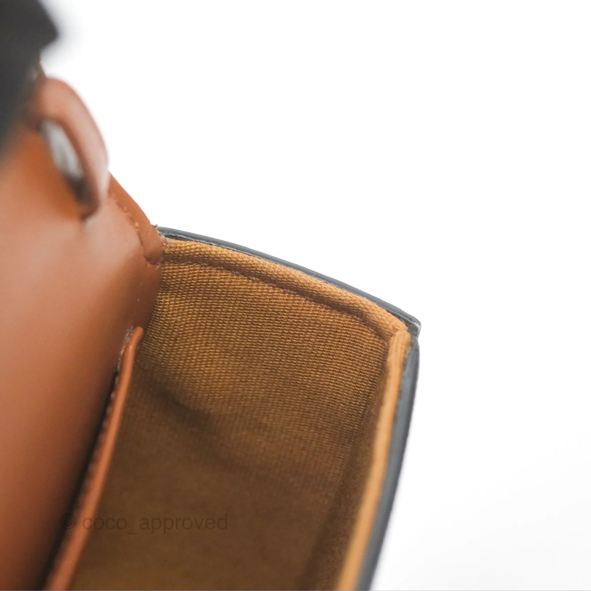 Celine Mini Triomphe Tan Canvas Calfskin