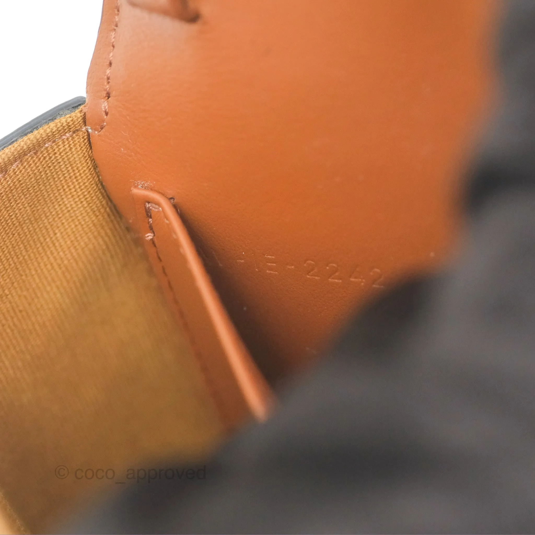 Celine Mini Triomphe Tan Canvas Calfskin