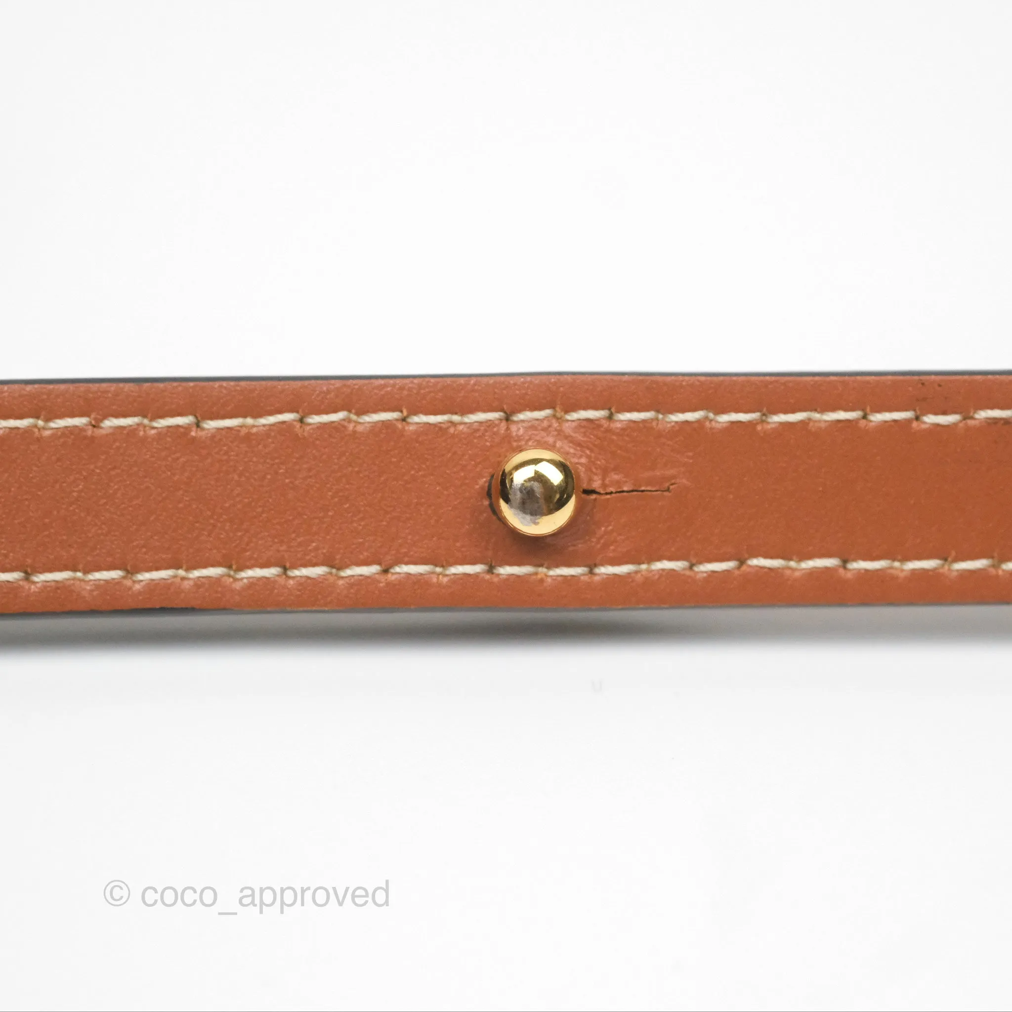 Celine Mini Triomphe Tan Canvas Calfskin