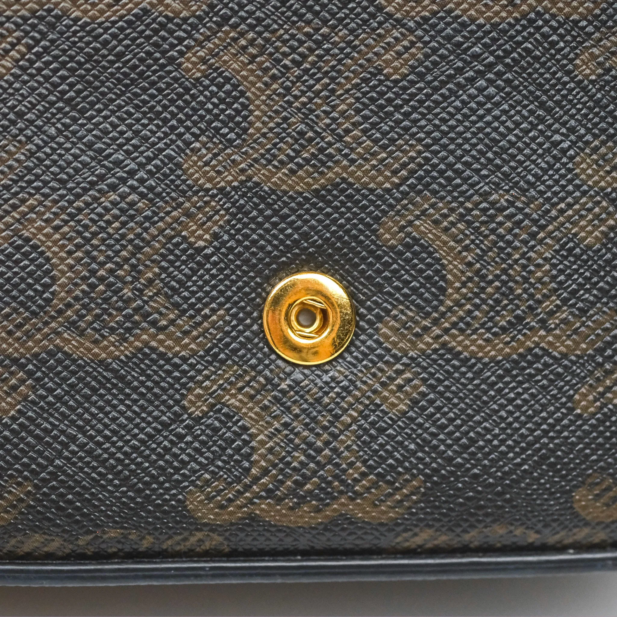 Celine Mini Triomphe Tan Canvas Calfskin