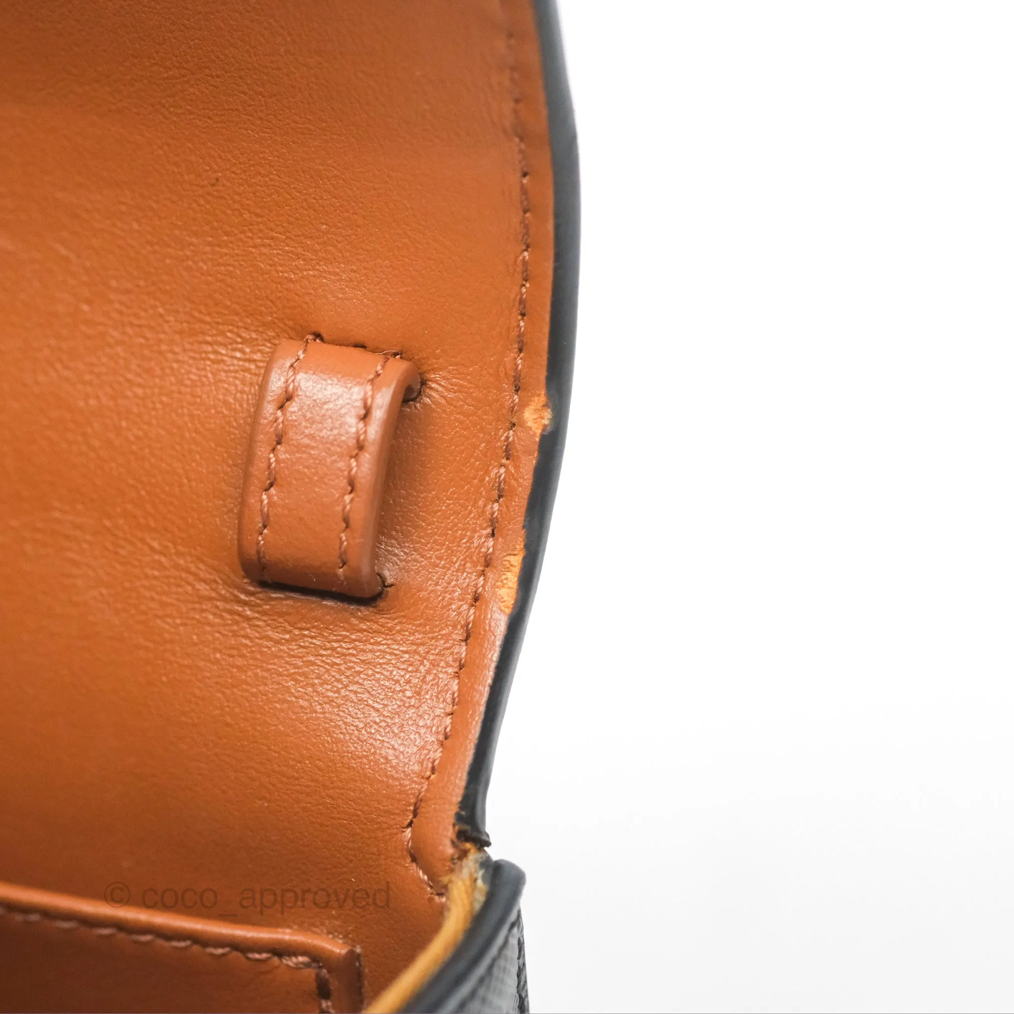 Celine Mini Triomphe Tan Canvas Calfskin