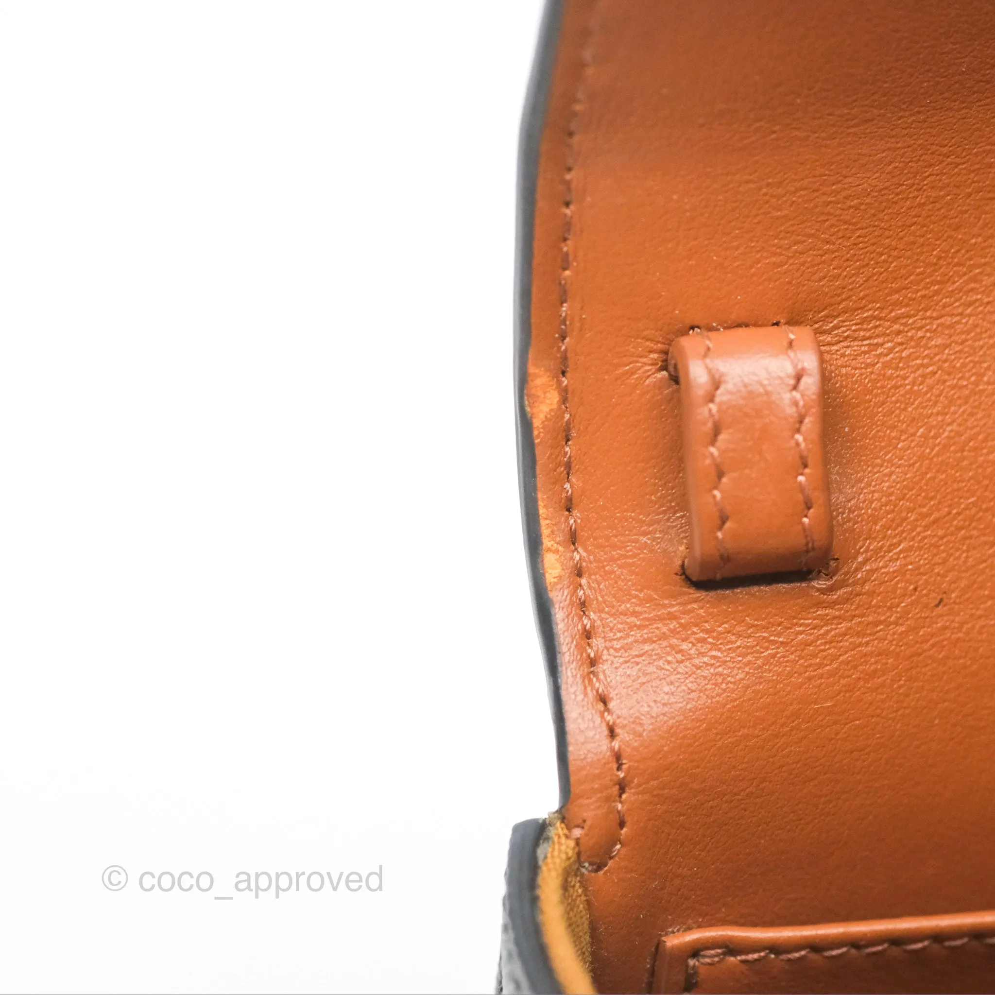 Celine Mini Triomphe Tan Canvas Calfskin