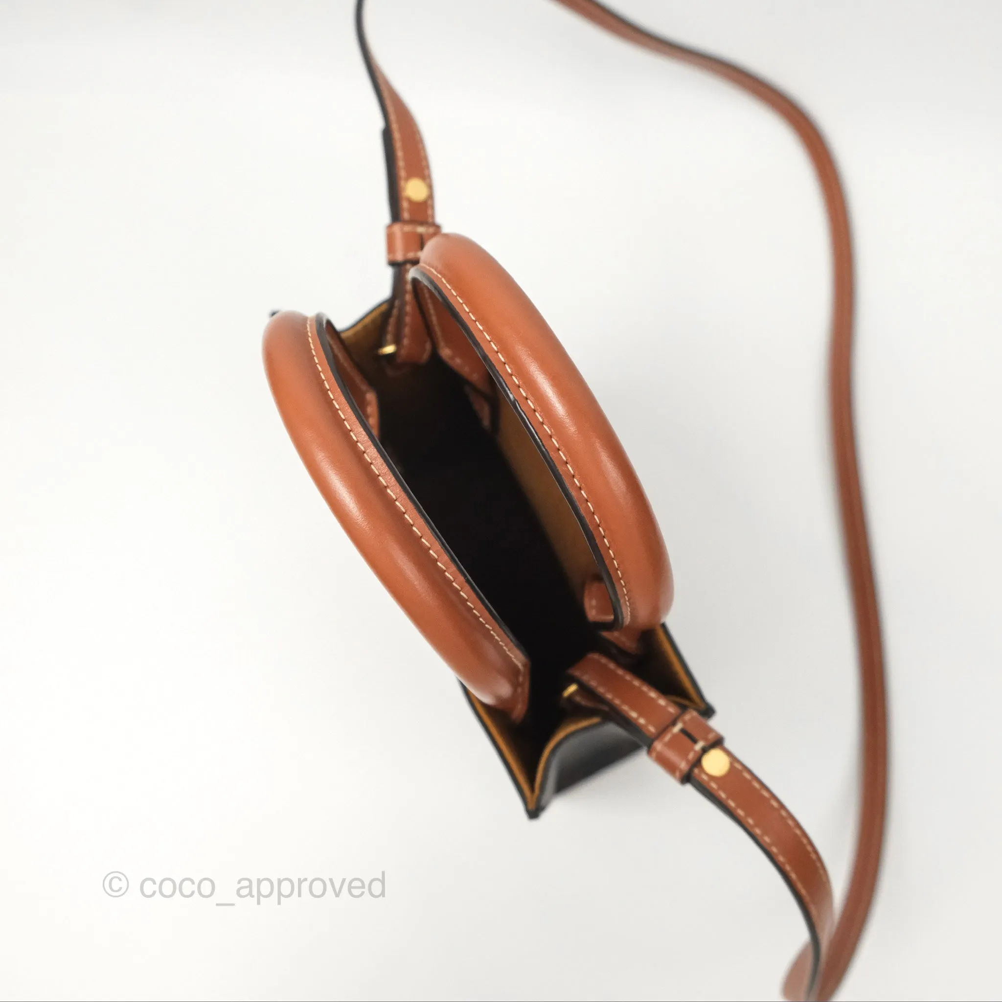 Celine Mini Vertical Cabas Bag Triomphe Canvas Tan