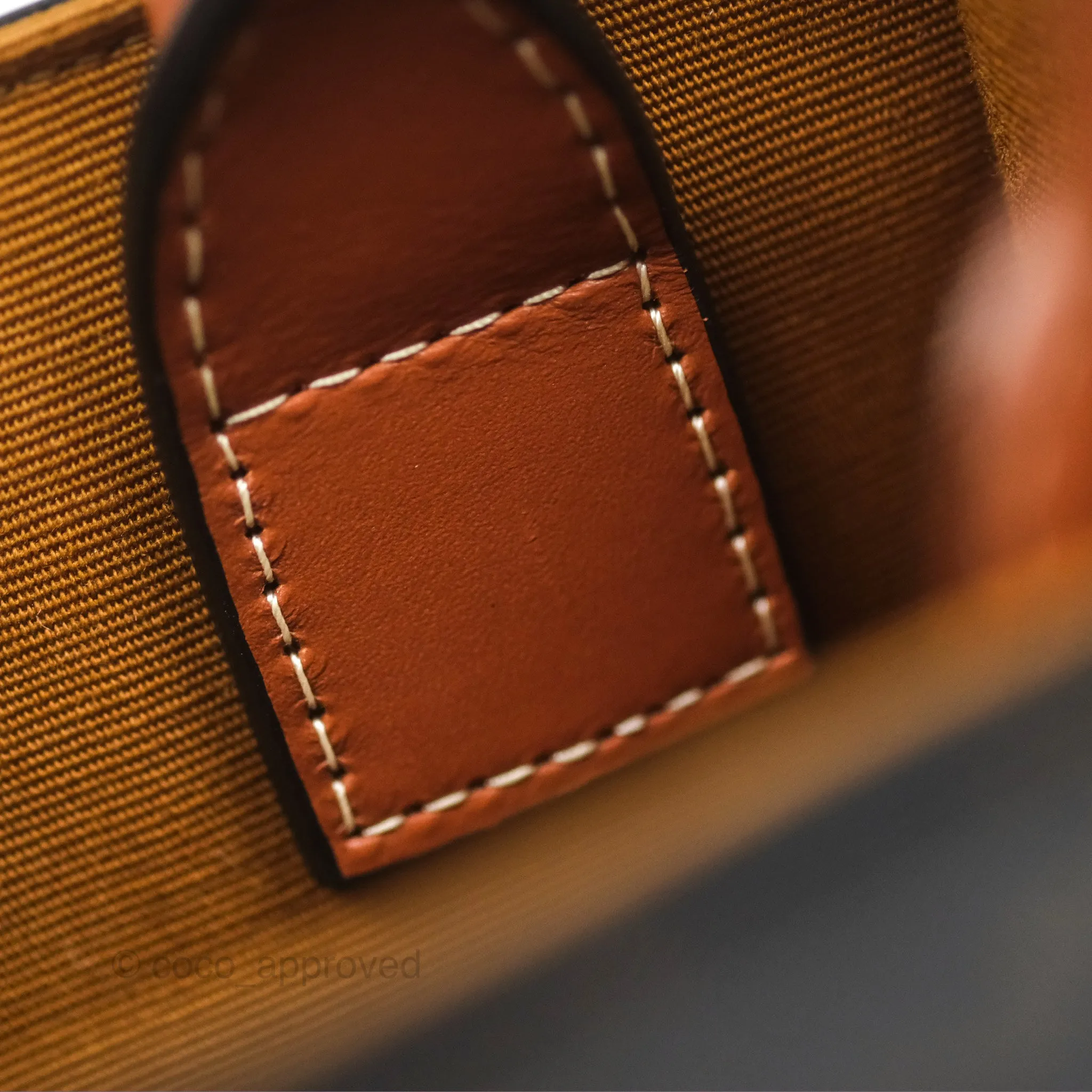 Celine Mini Vertical Cabas Bag Triomphe Canvas Tan
